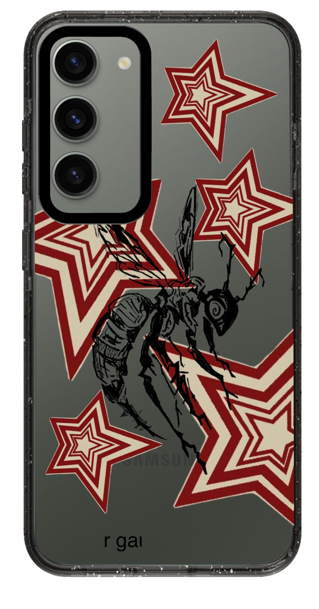 PixVoices rendered material preview - 6015 - Clear Black Samsung Case