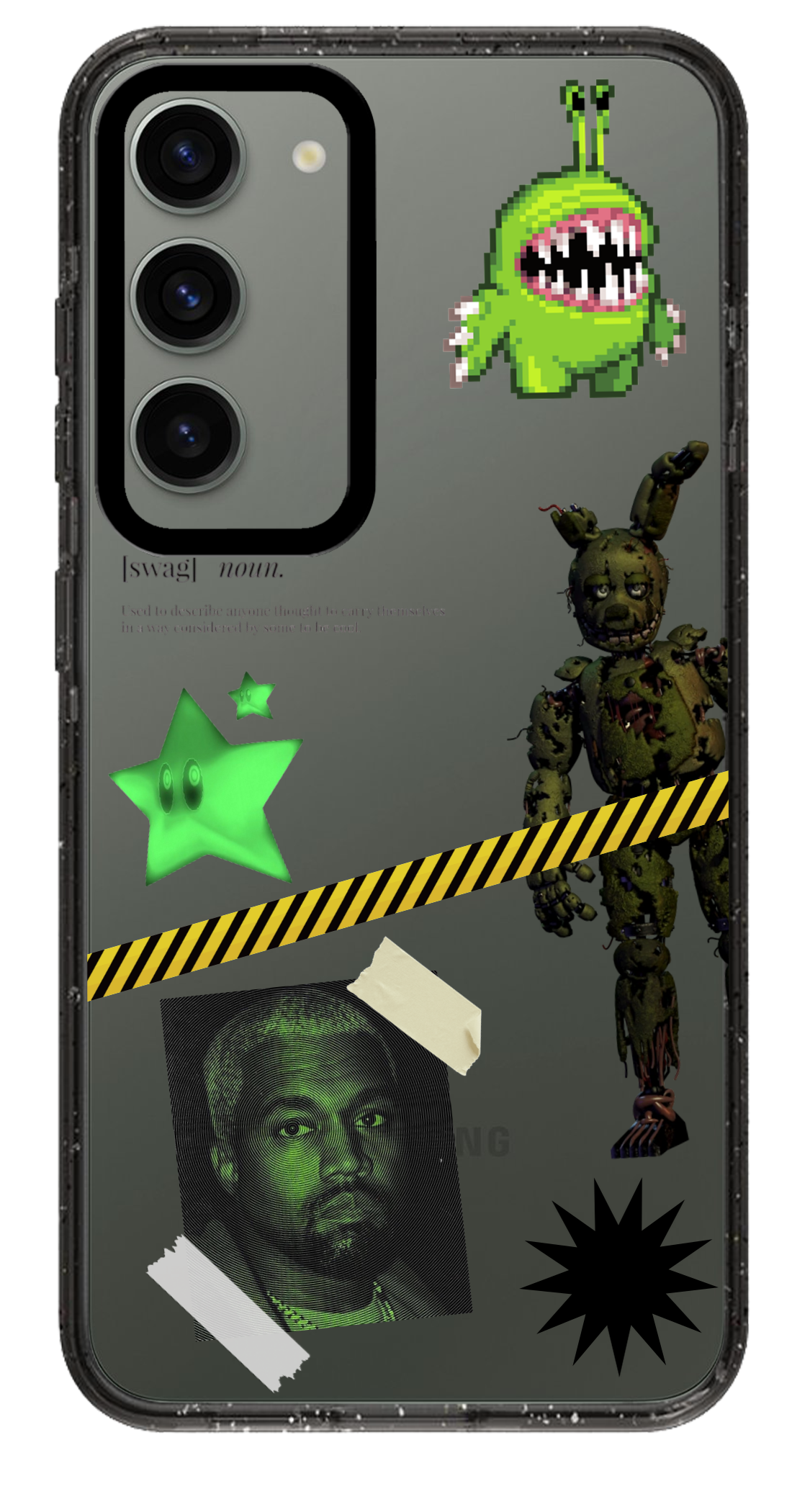 PixVoices rendered material preview - 5658 - Clear Black Samsung Case