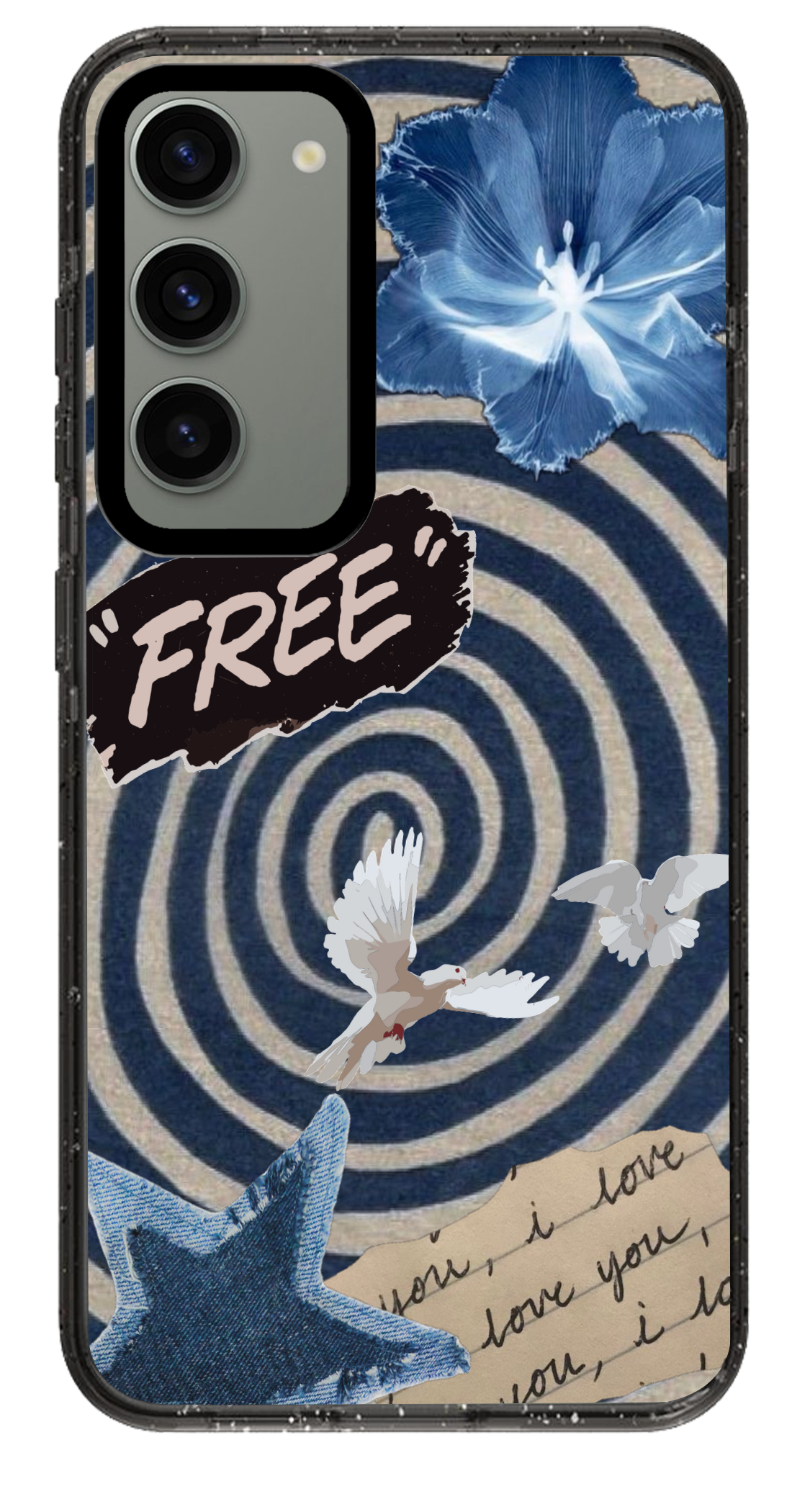 PixVoices rendered material preview - 5588 - Clear Black Samsung Case