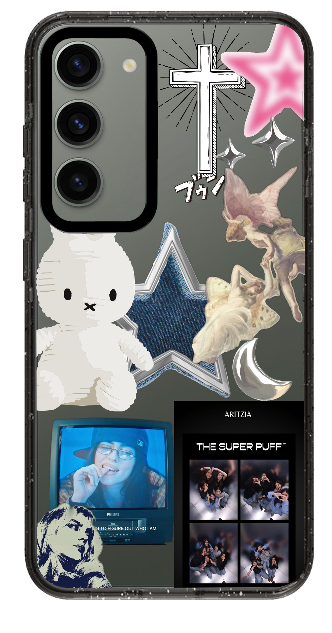 PixVoices rendered material preview - 5550 - Clear Black Samsung Case