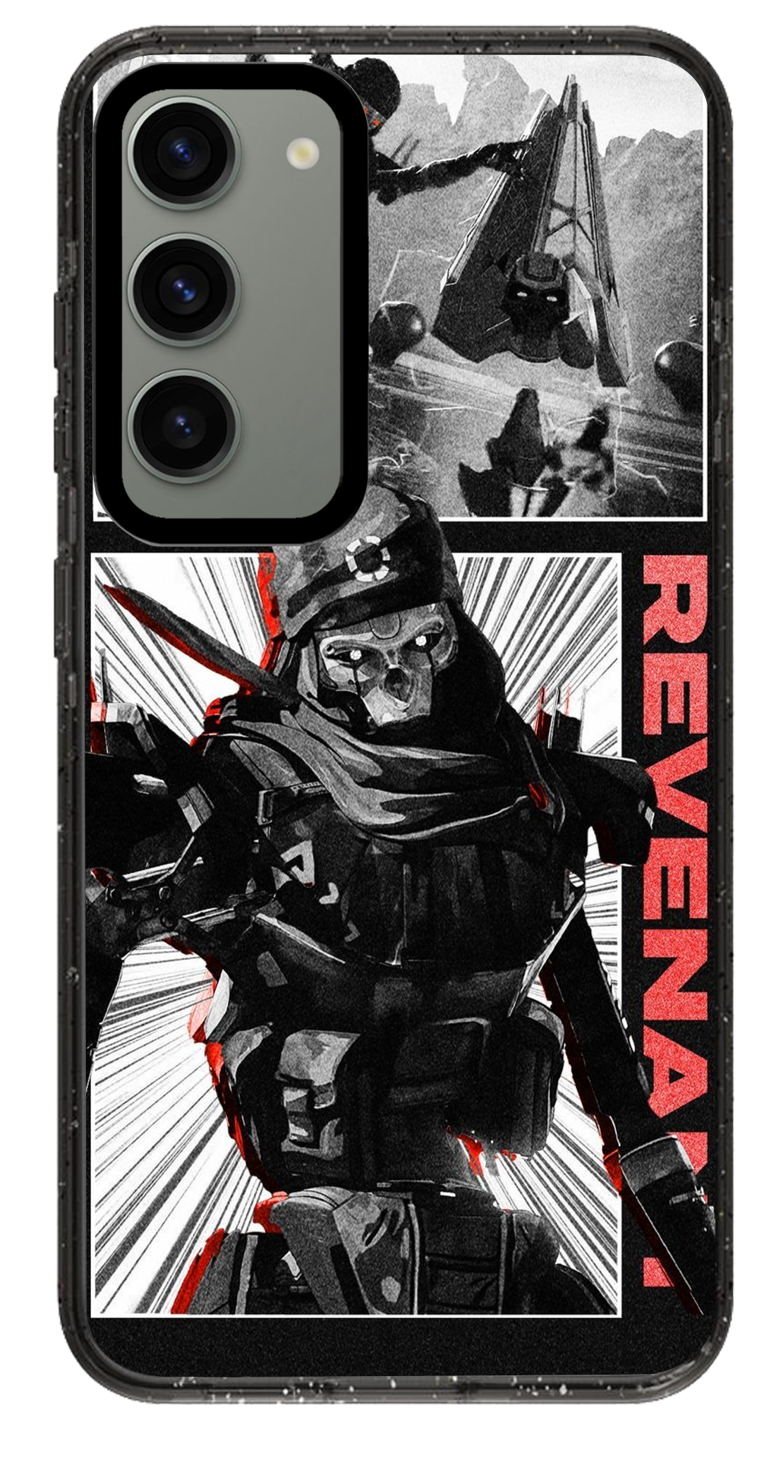 PixVoices rendered material preview - 4557 - Clear Black Samsung Case