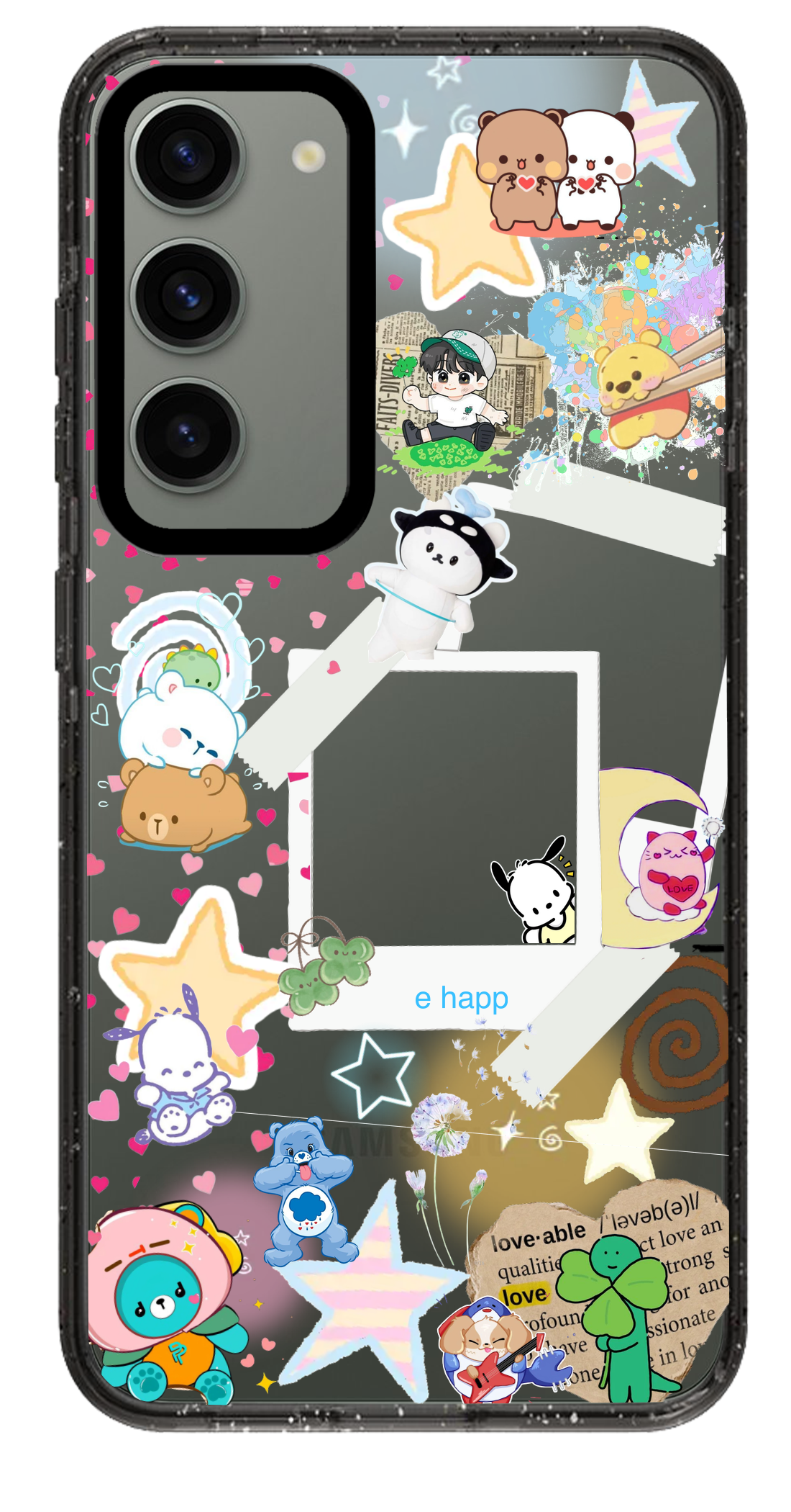 PixVoices rendered material preview - 4348 - Clear Black Samsung Case