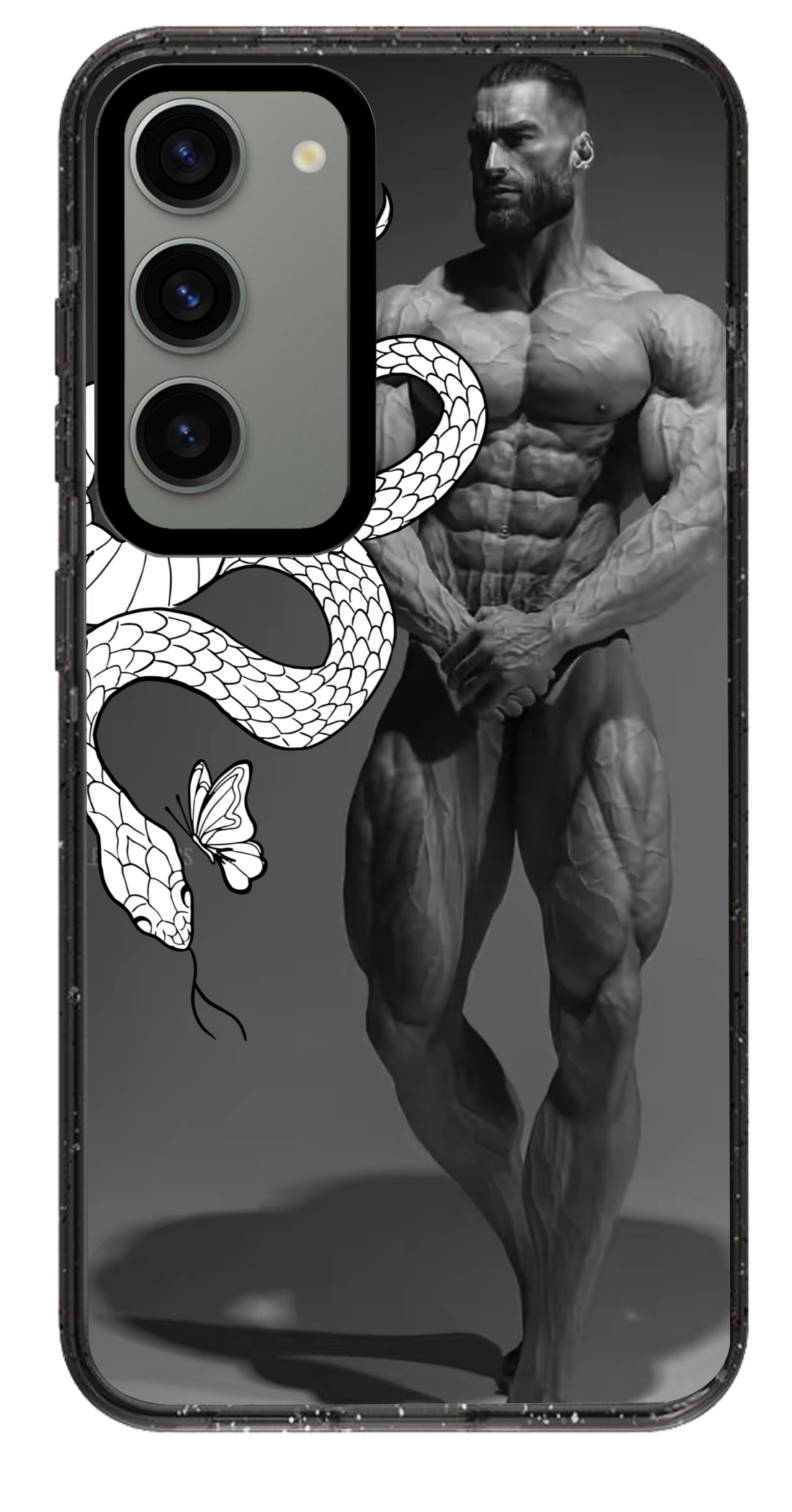 PixVoices rendered material preview - 4707 - Clear Black Samsung Case