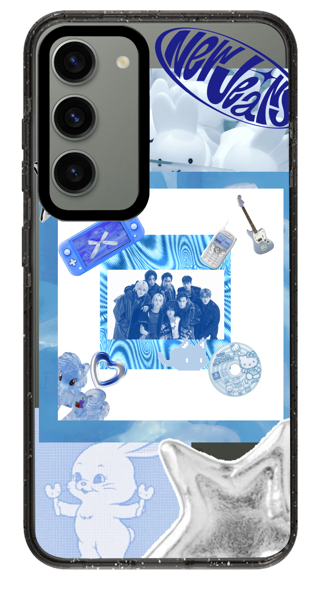 PixVoices rendered material preview - 4410 - Clear Black Samsung Case
