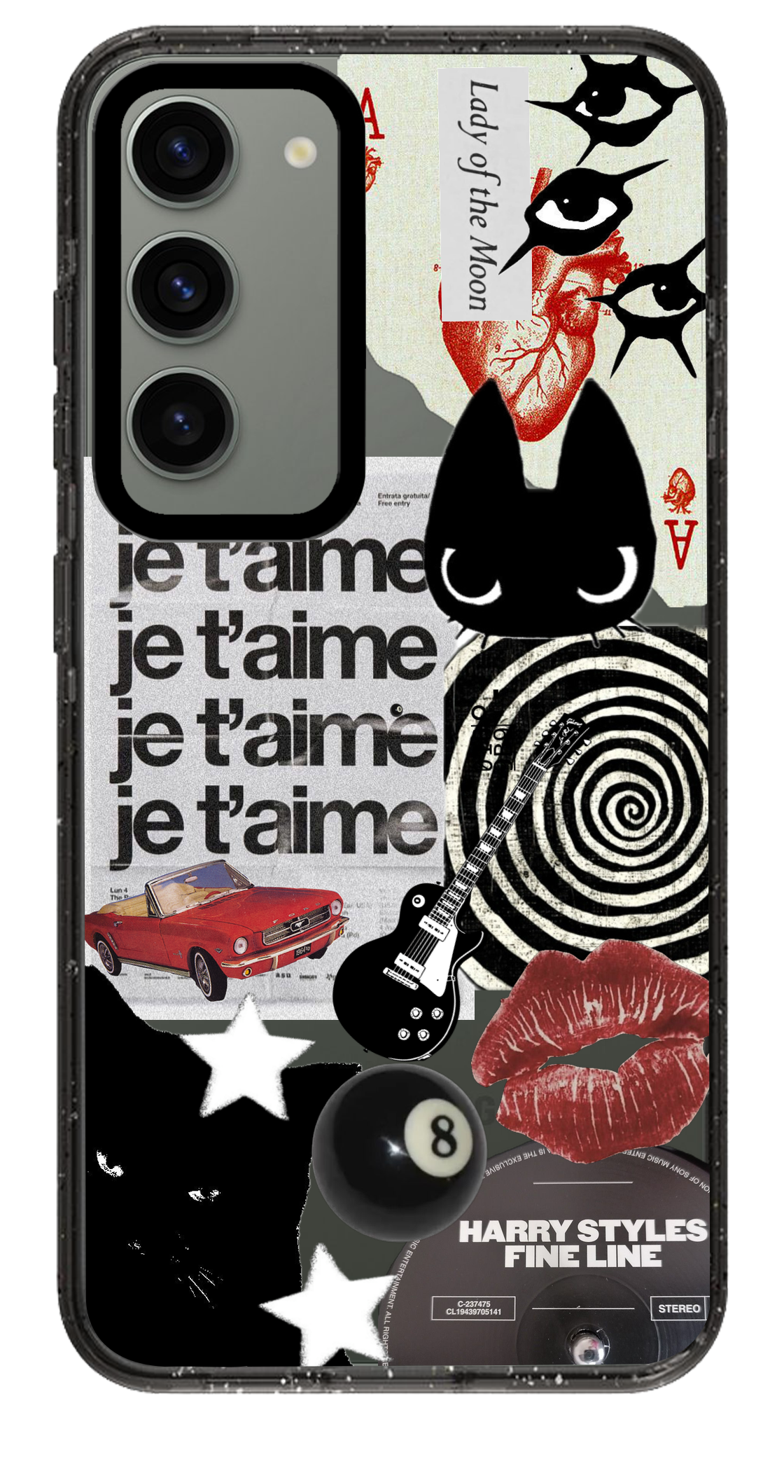 PixVoices rendered material preview - 4150 - Clear Black Samsung Case