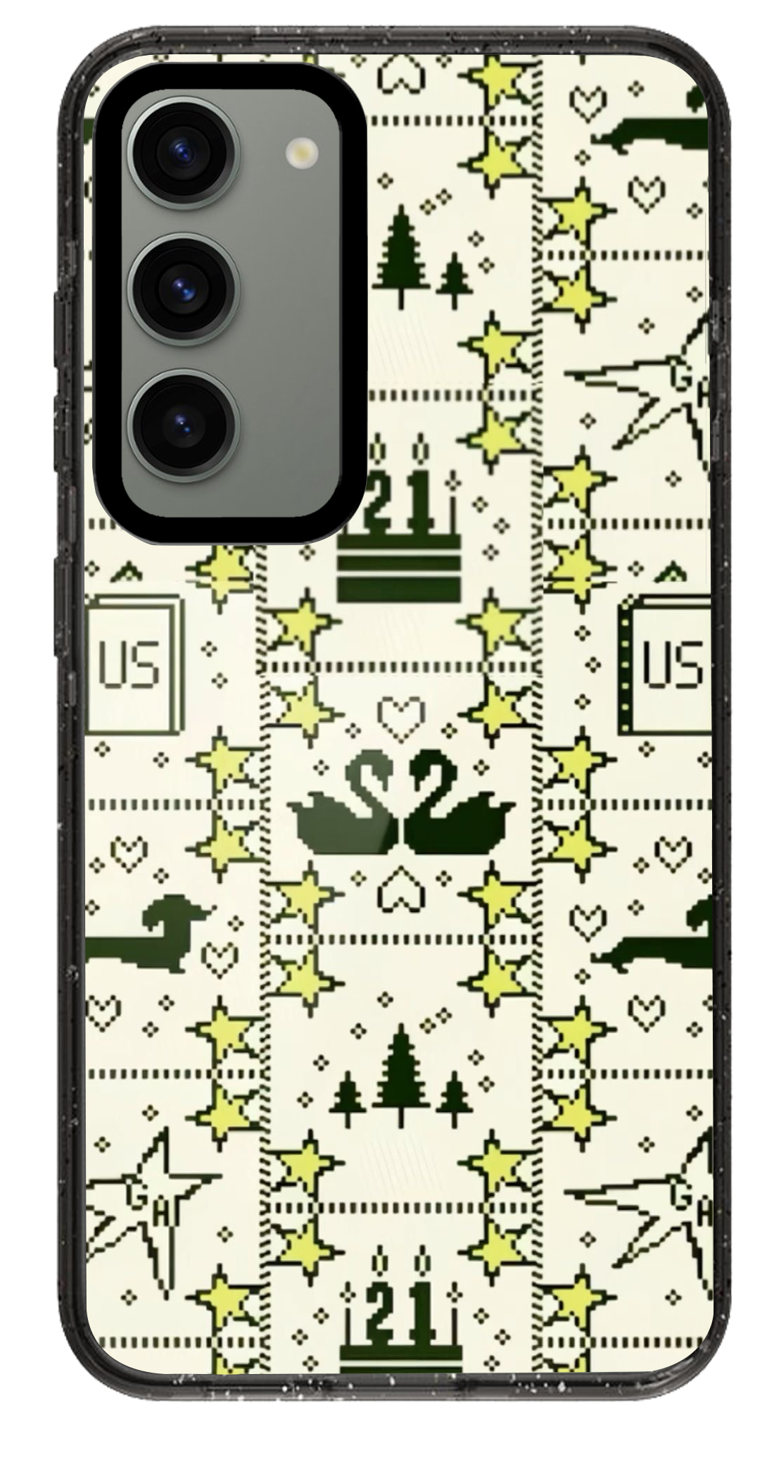 PixVoices rendered material preview - 4071 - Clear Black Samsung Case