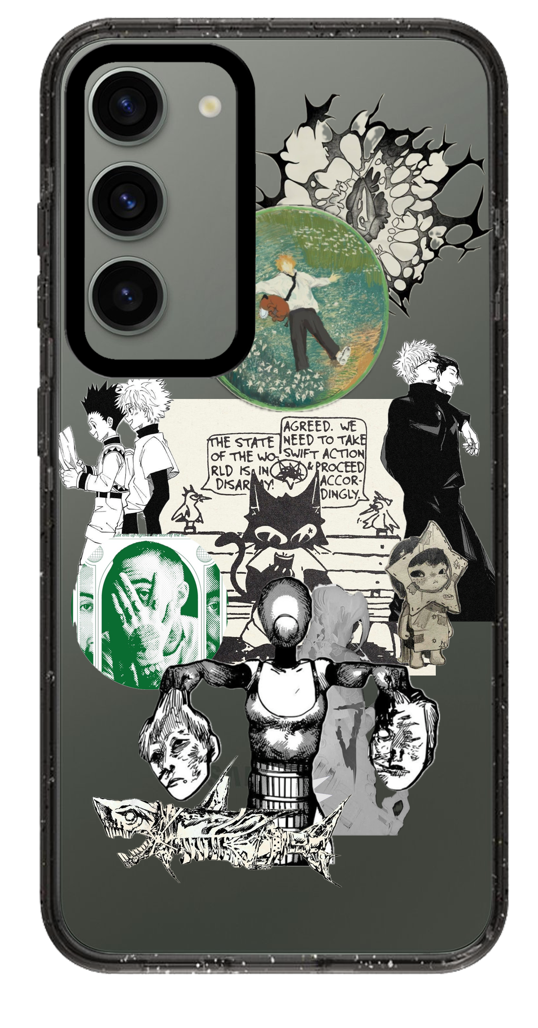 PixVoices rendered material preview - 4017 - Clear Black Samsung Case