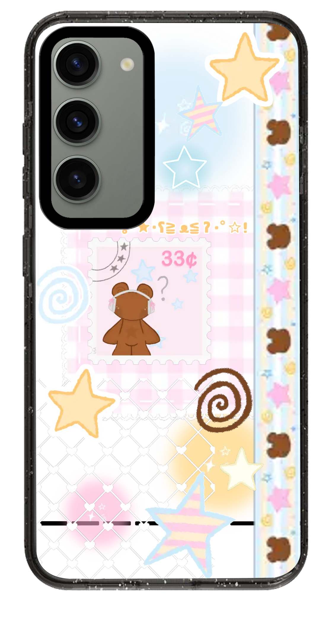 PixVoices rendered material preview - 4009 - Clear Black Samsung Case