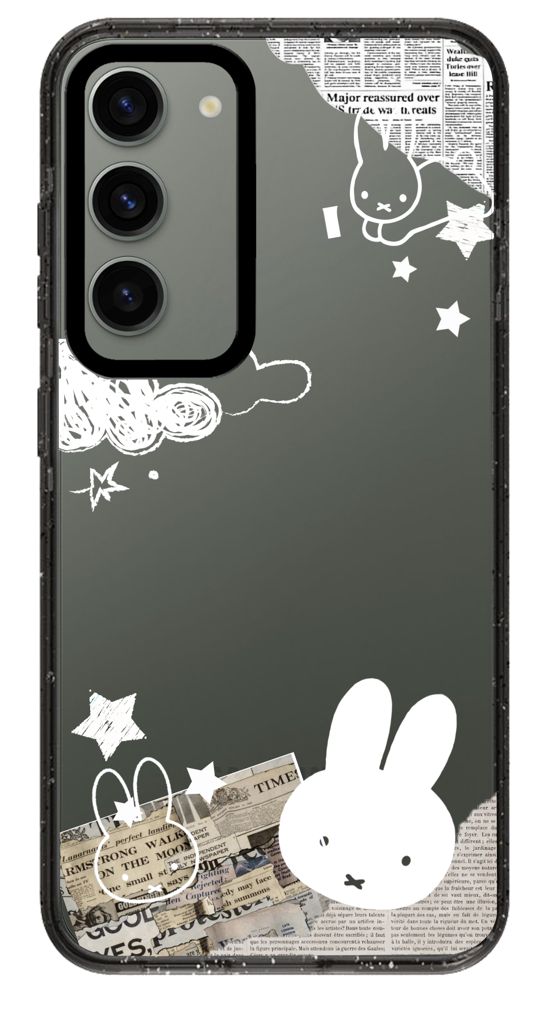 PixVoices rendered material preview - 3895 - Clear Black Samsung Case