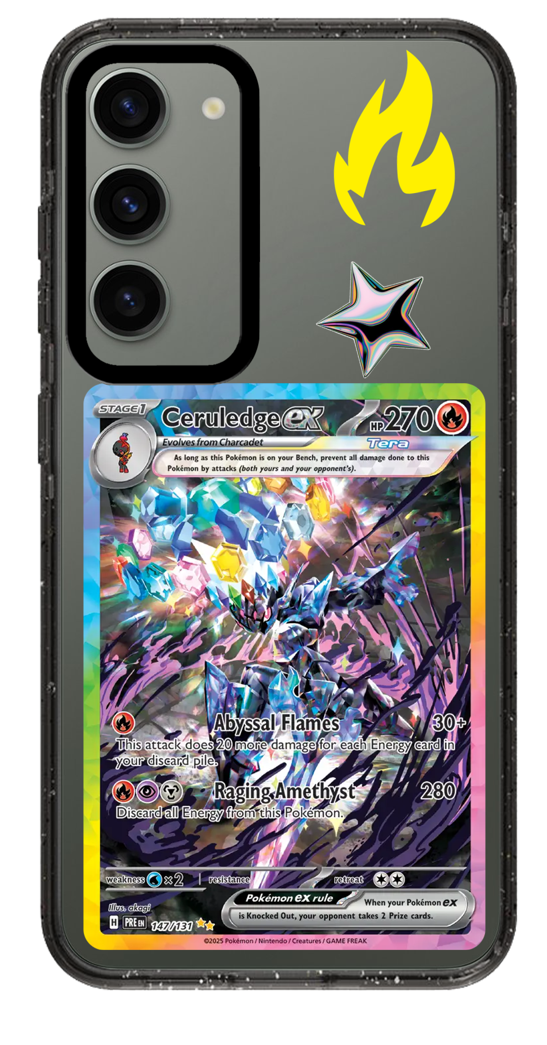 PixVoices rendered material preview - 3880 - Clear Black Samsung Case