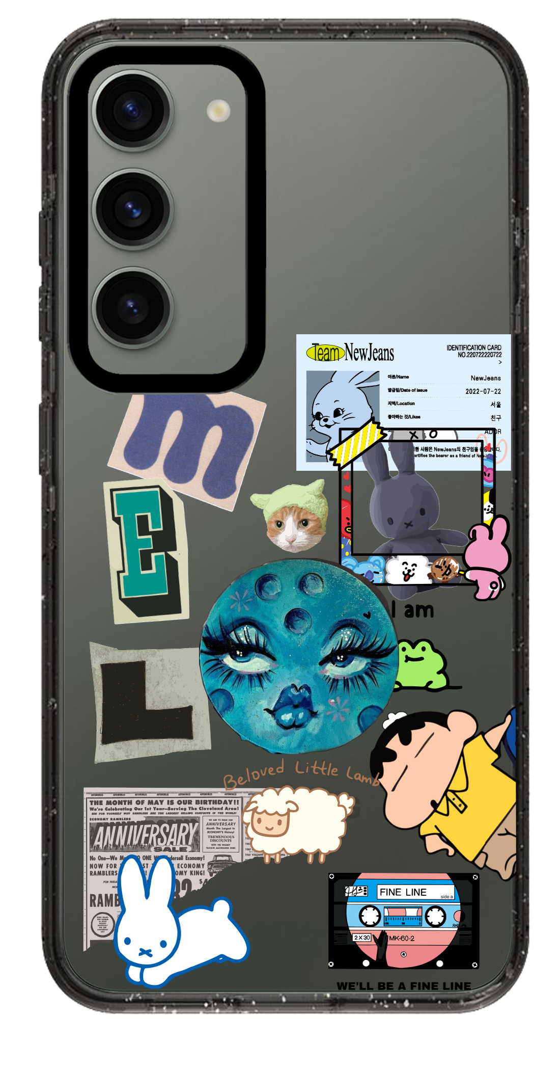 PixVoices rendered material preview - 3319 - Clear Black Samsung Case