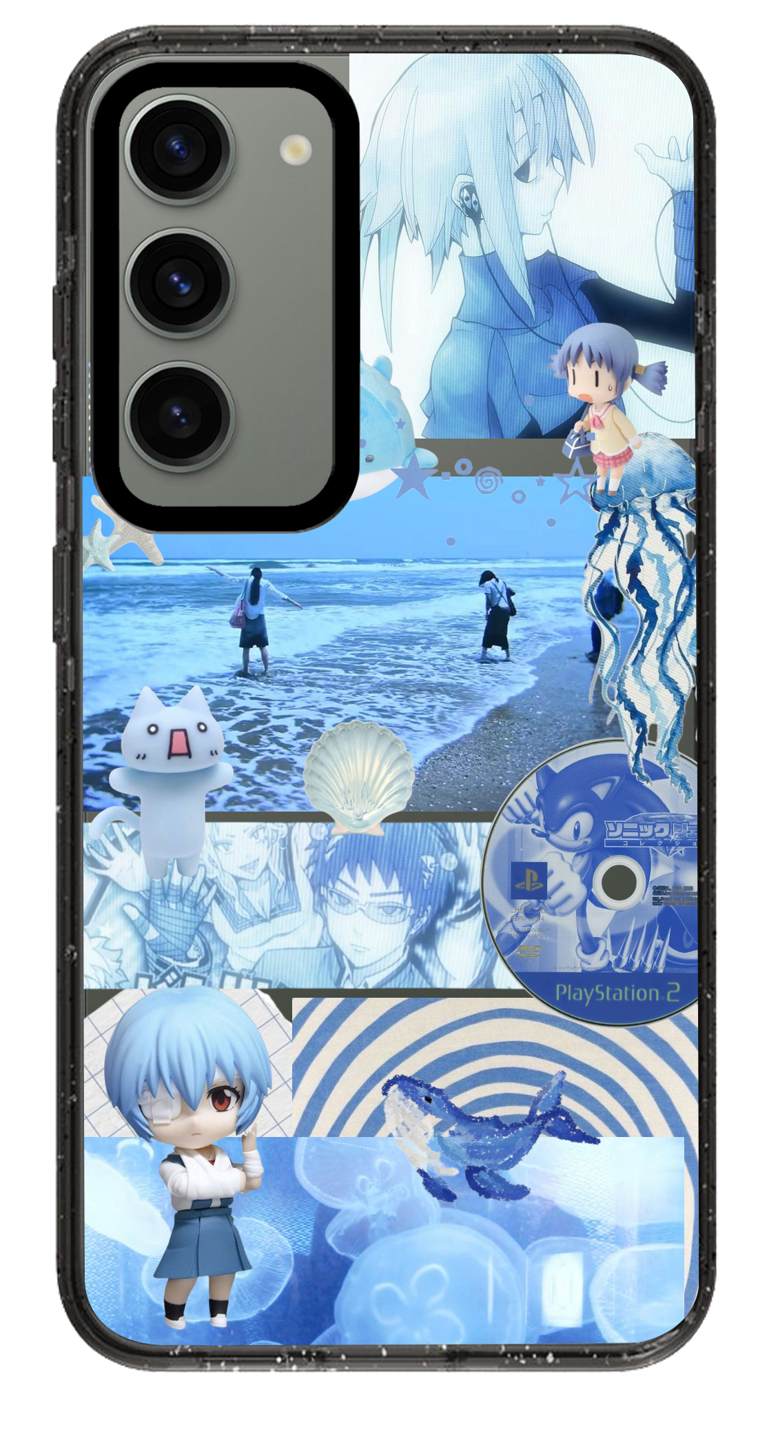 PixVoices rendered material preview - 3020 - Clear Black Samsung Case