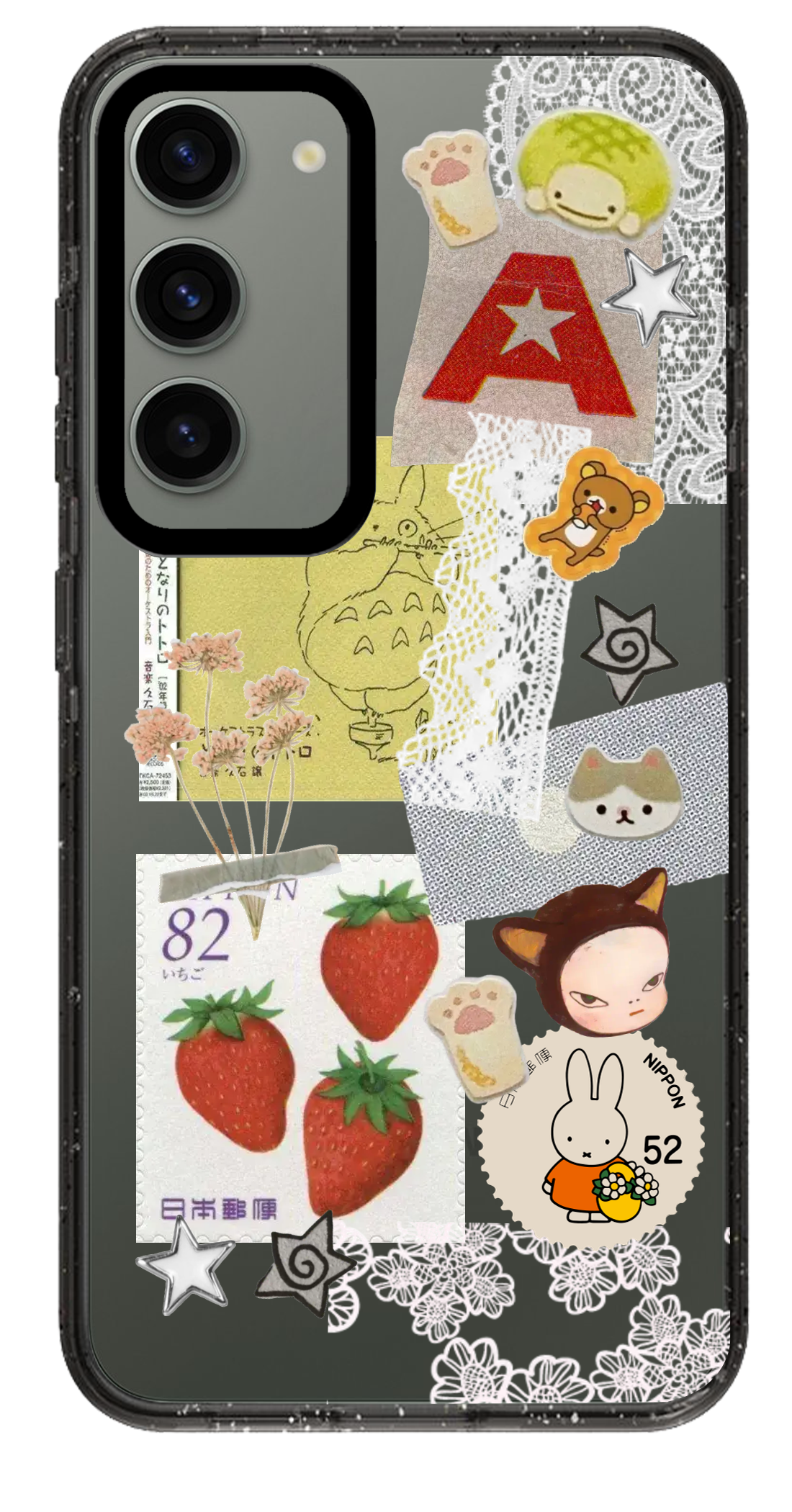 PixVoices rendered material preview - 2821 - Clear Black Samsung Case