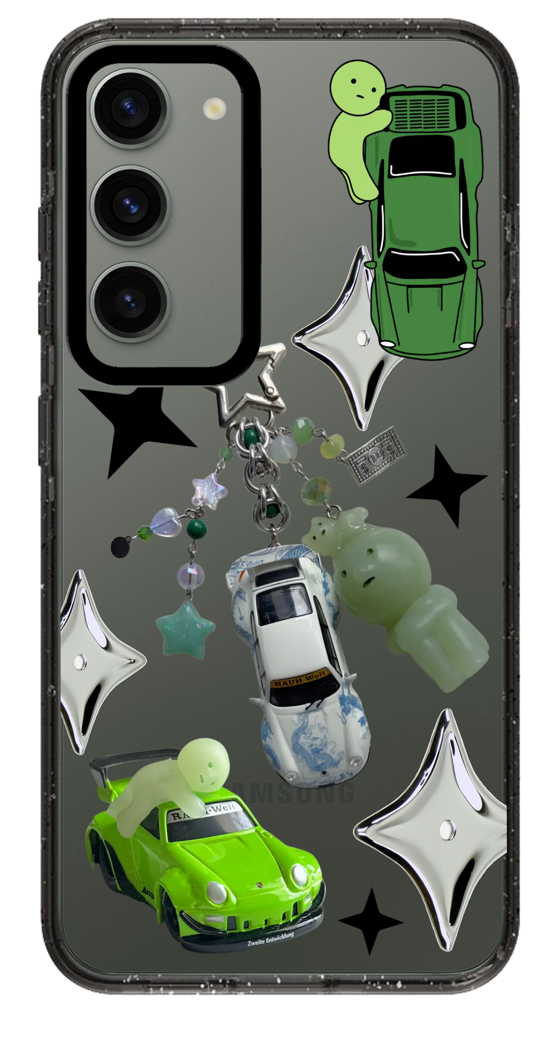 PixVoices rendered material preview - 2818 - Clear Black Samsung Case