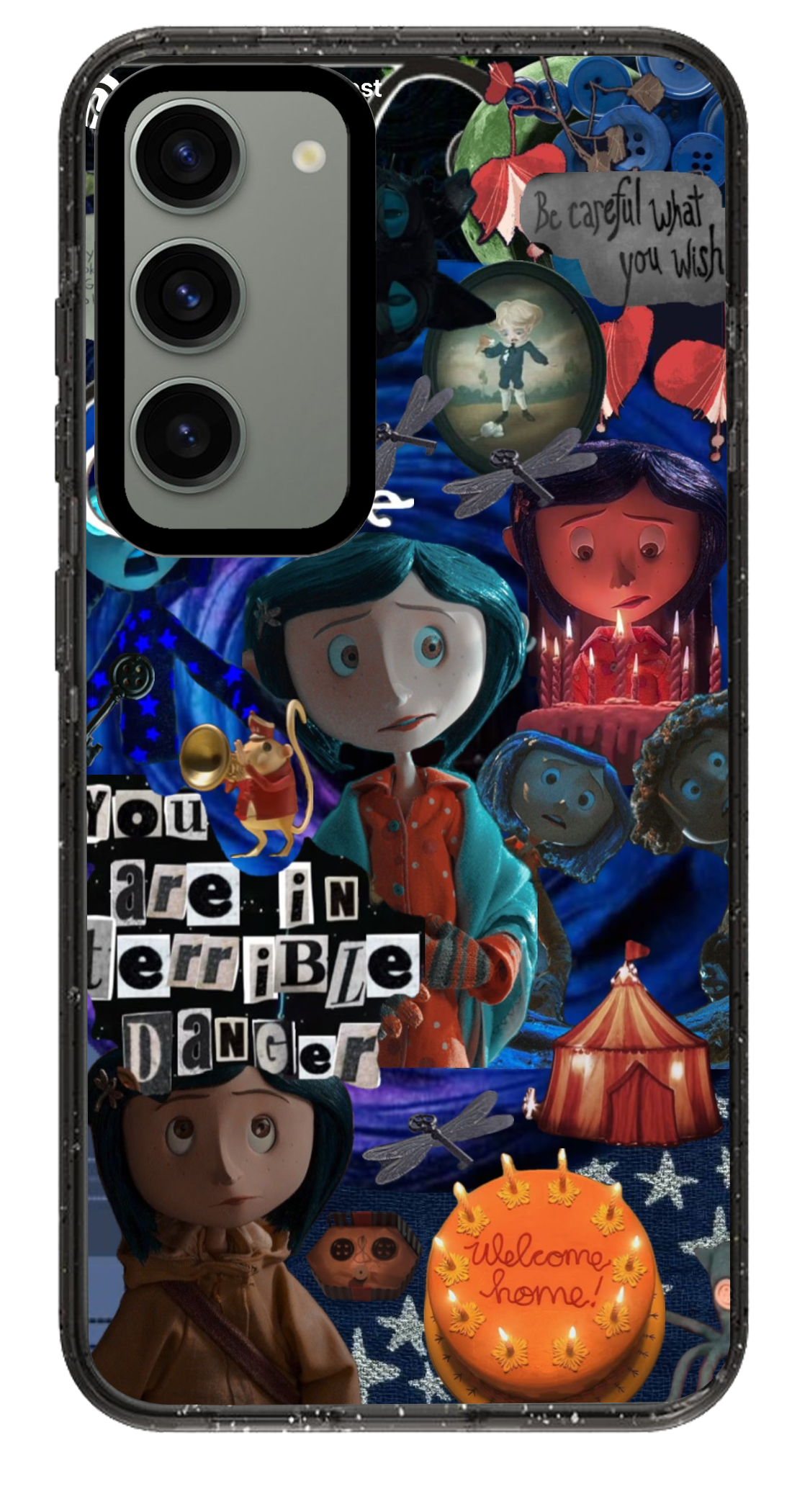 PixVoices rendered material preview - 2438 - Clear Black Samsung Case