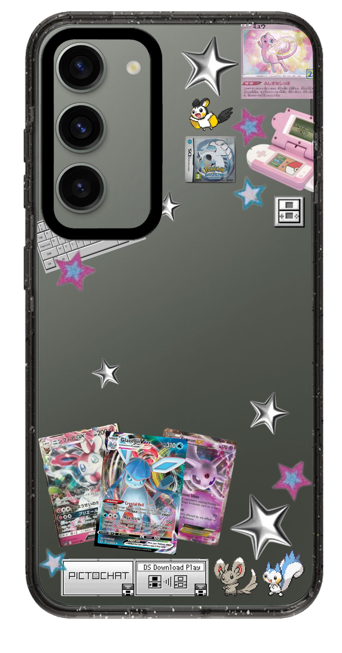 PixVoices rendered material preview - 6970 - Clear Black Samsung Case