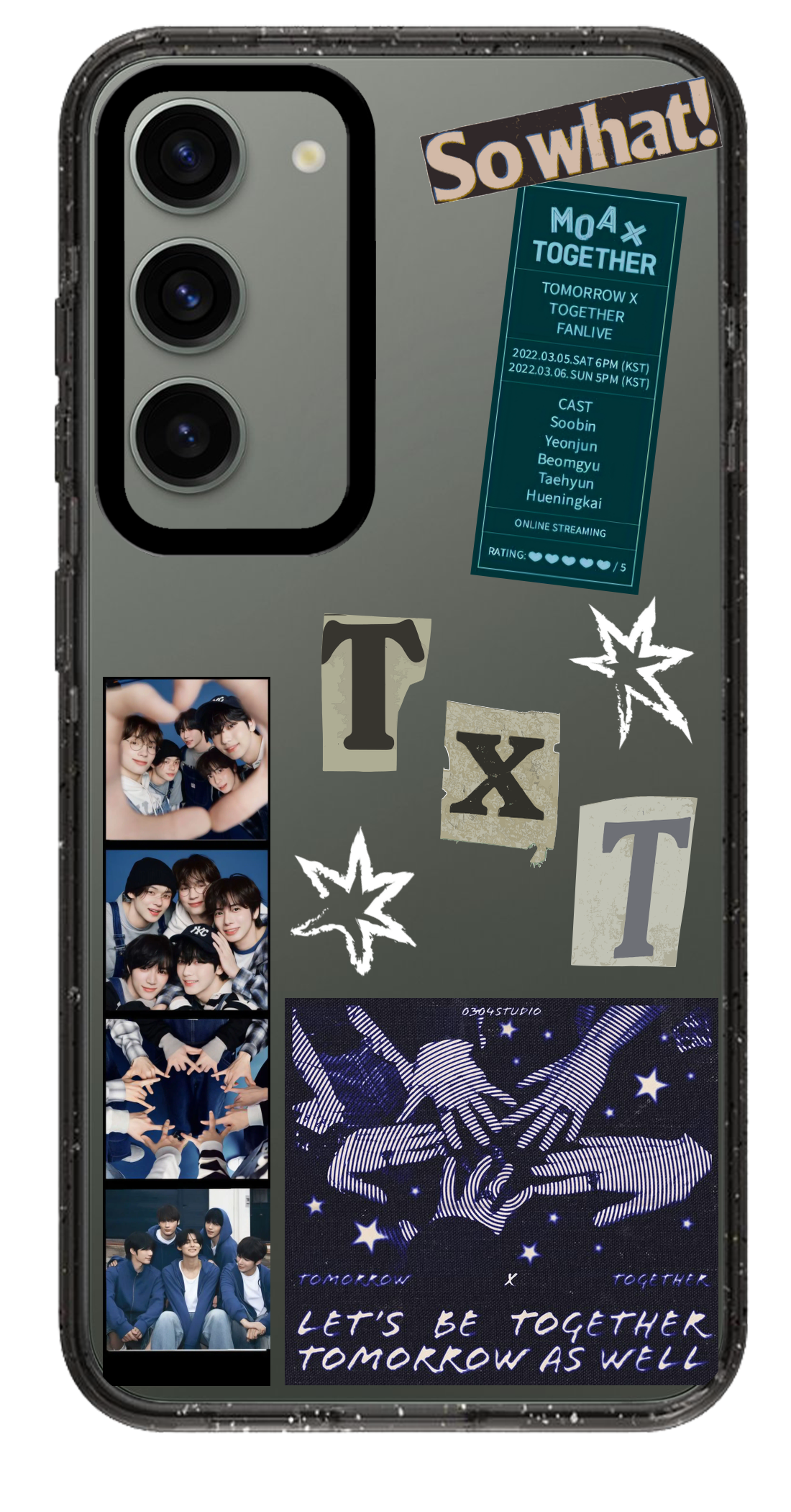 PixVoices rendered material preview - 7061 - Clear Black Samsung Case