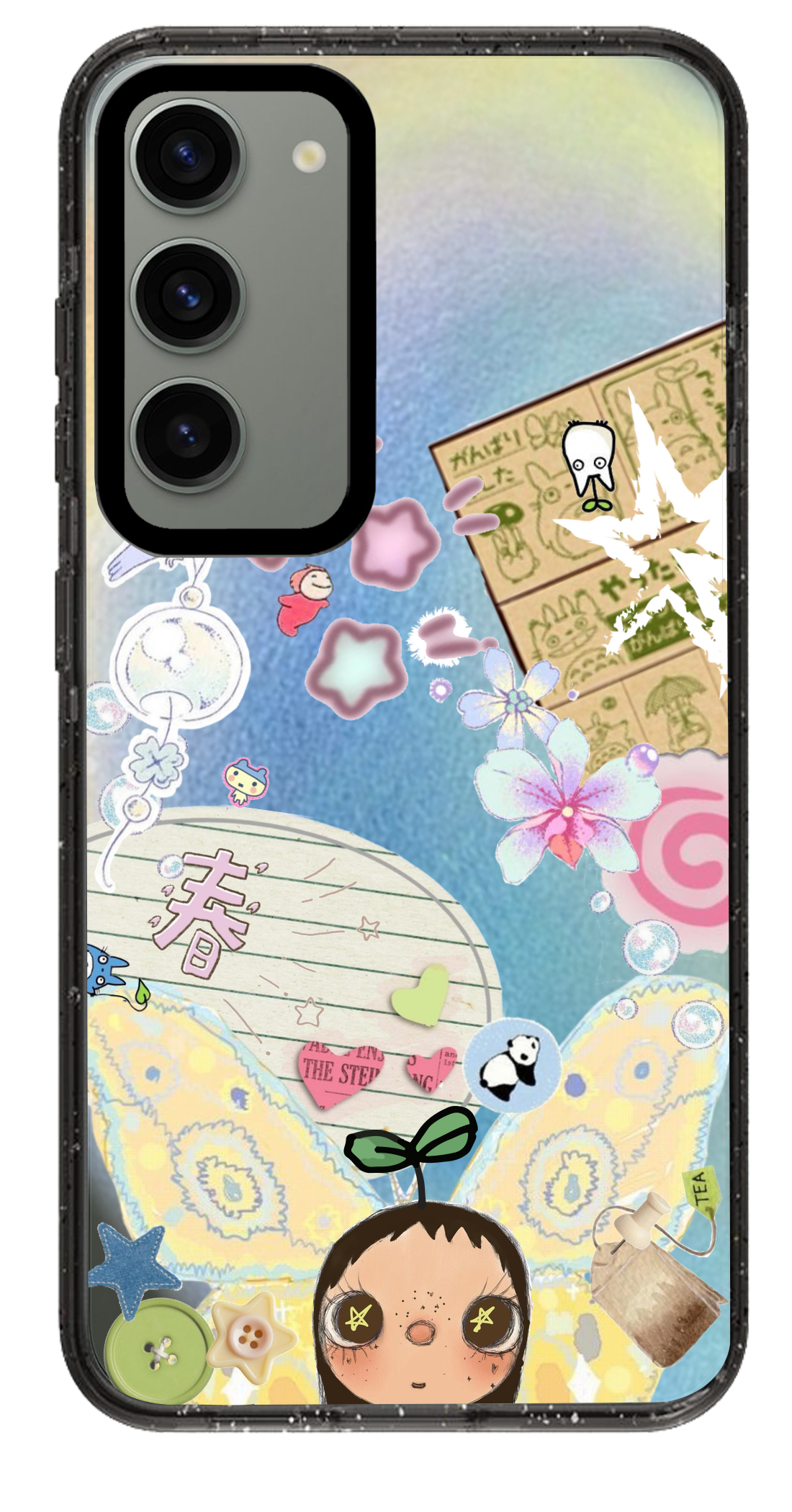 PixVoices rendered material preview - 2330 - Clear Black Samsung Case
