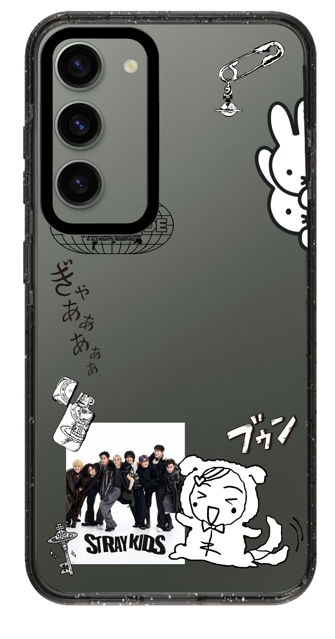PixVoices rendered material preview - 2188 - Clear Black Samsung Case