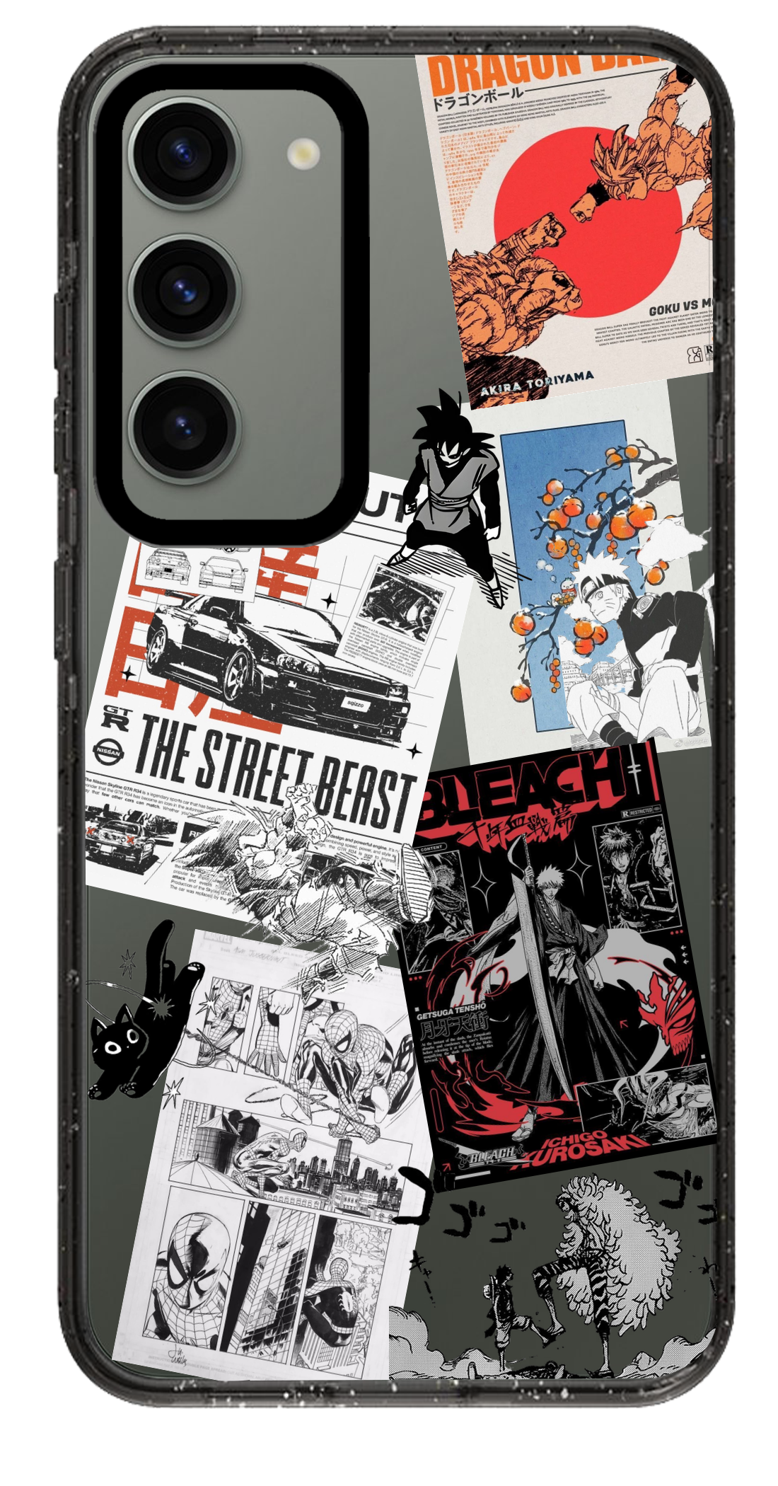 PixVoices rendered material preview - 2030 - Clear Black Samsung Case