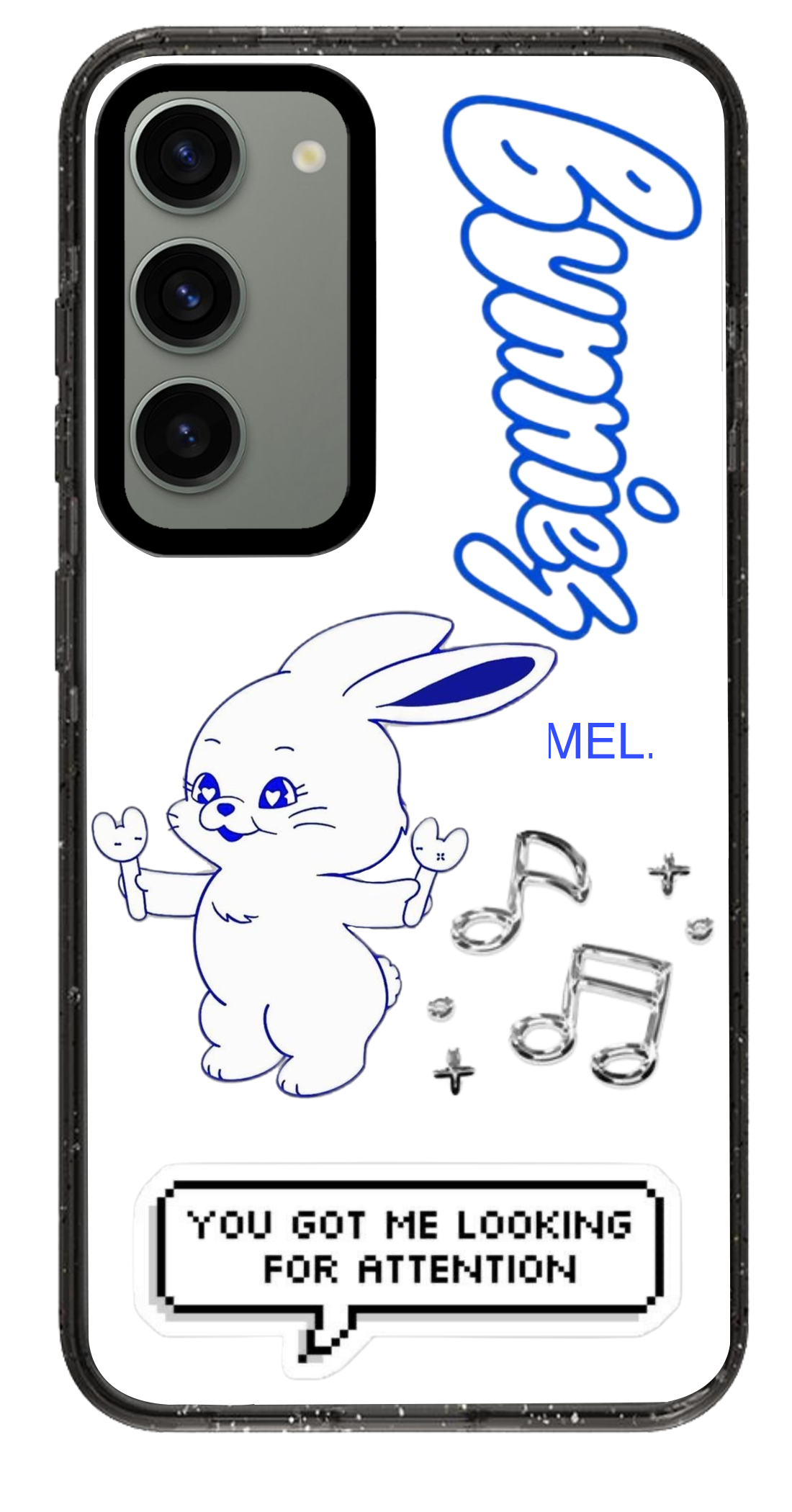 PixVoices rendered material preview - 1848 - Clear Black Samsung Case