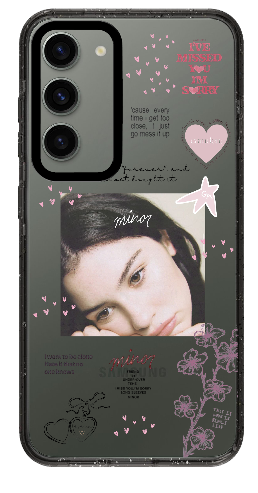 PixVoices rendered material preview - 1830 - Clear Black Samsung Case