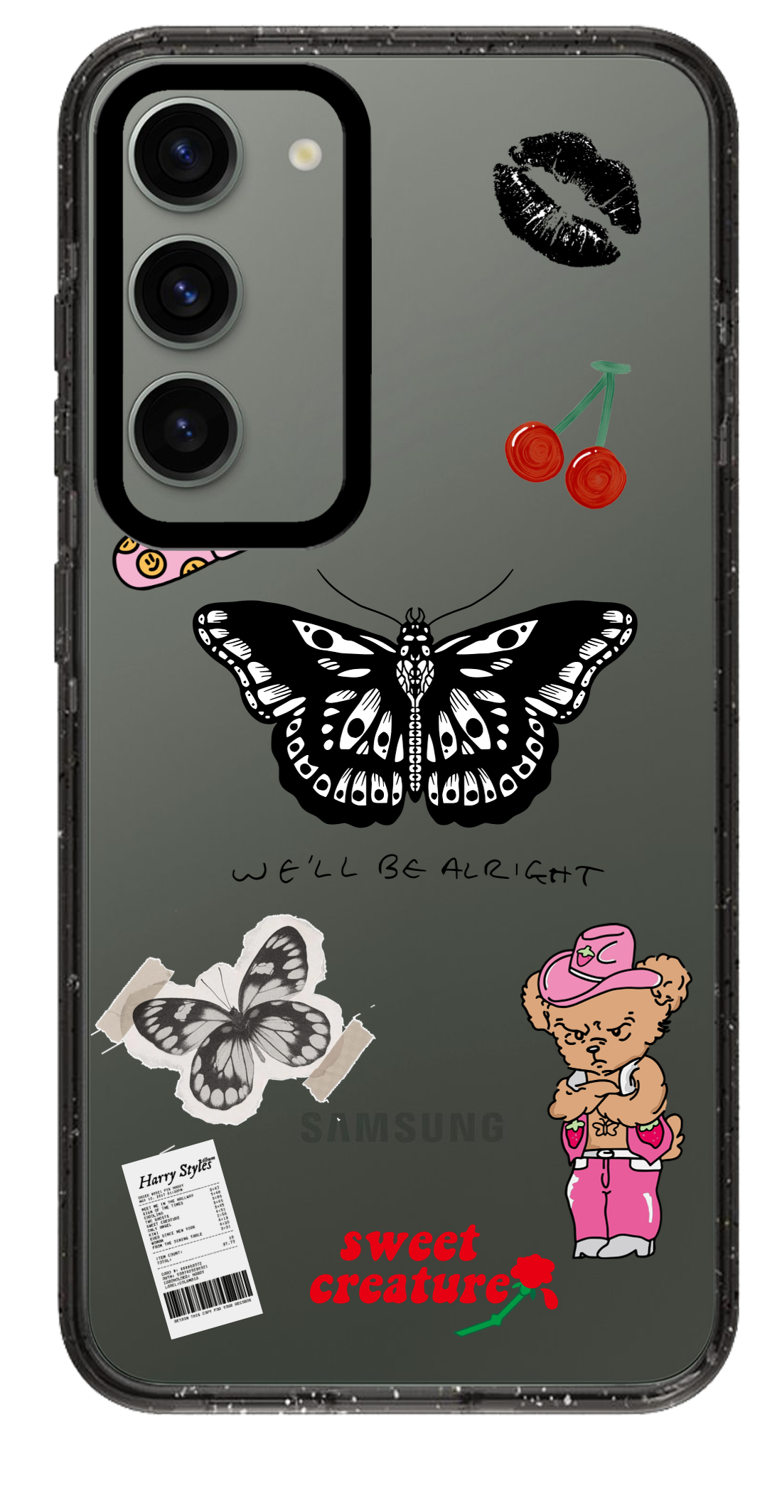 PixVoices rendered material preview - 972 - Clear Black Samsung Case