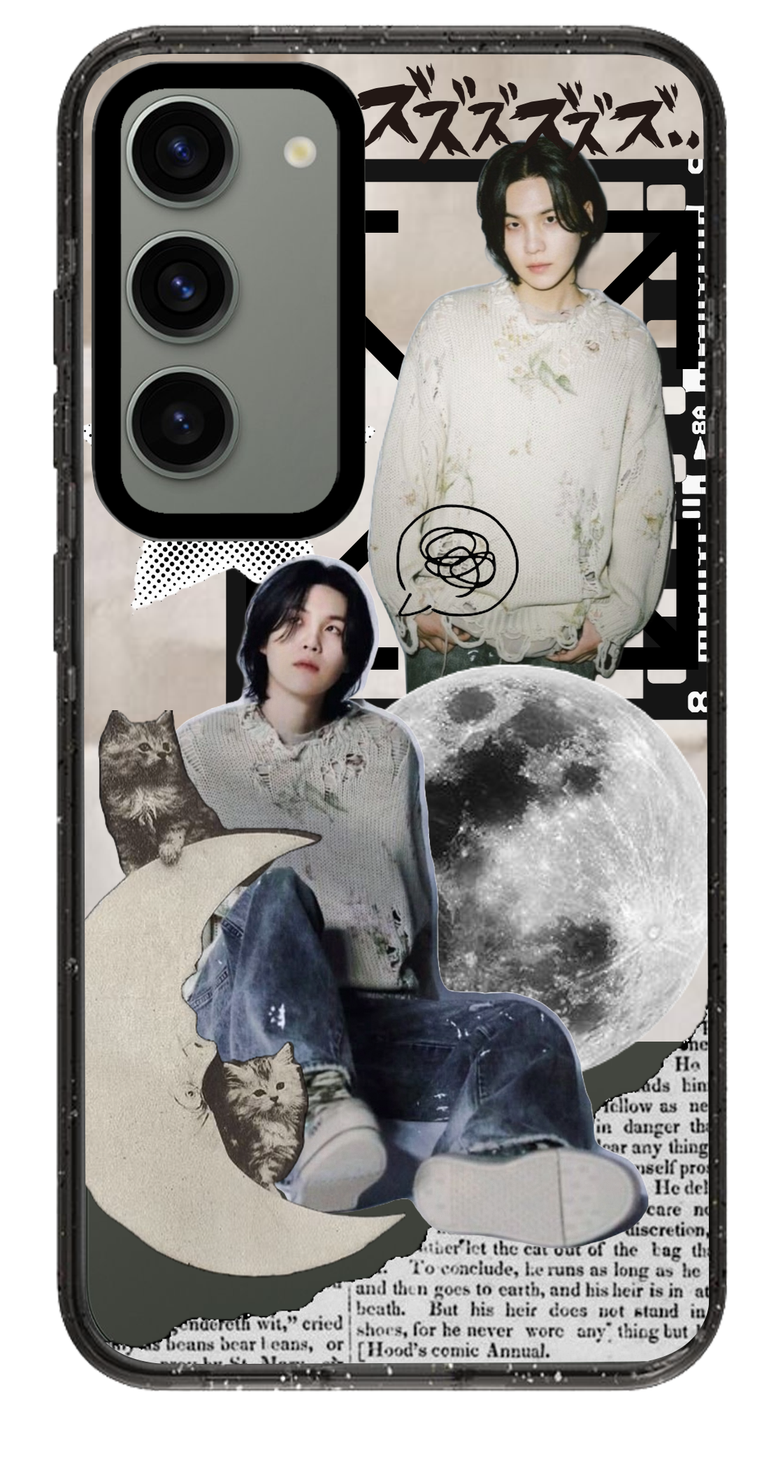 PixVoices rendered material preview - 1017 - Clear Black Samsung Case