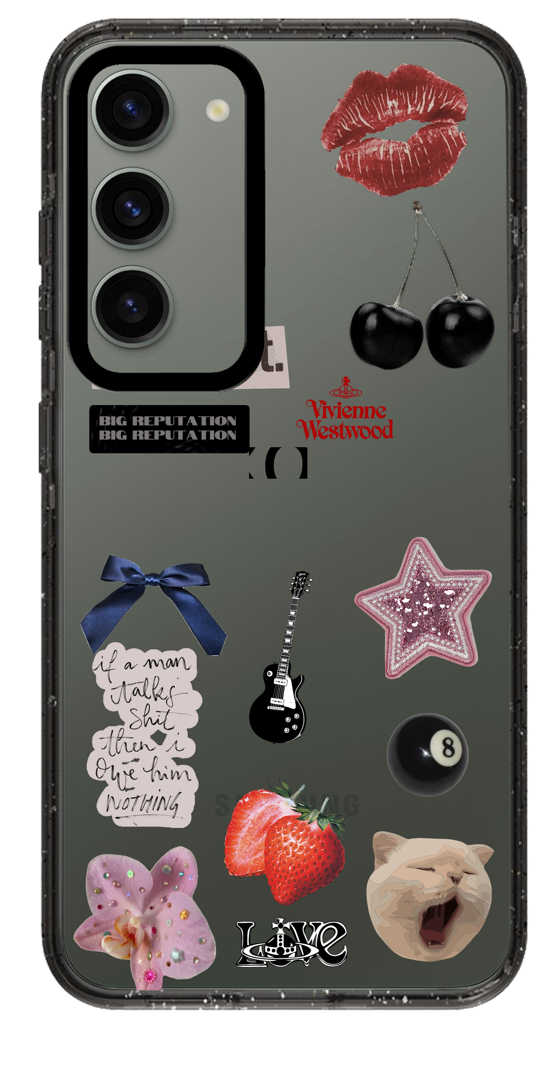PixVoices rendered material preview - 1096 - Clear Black Samsung Case