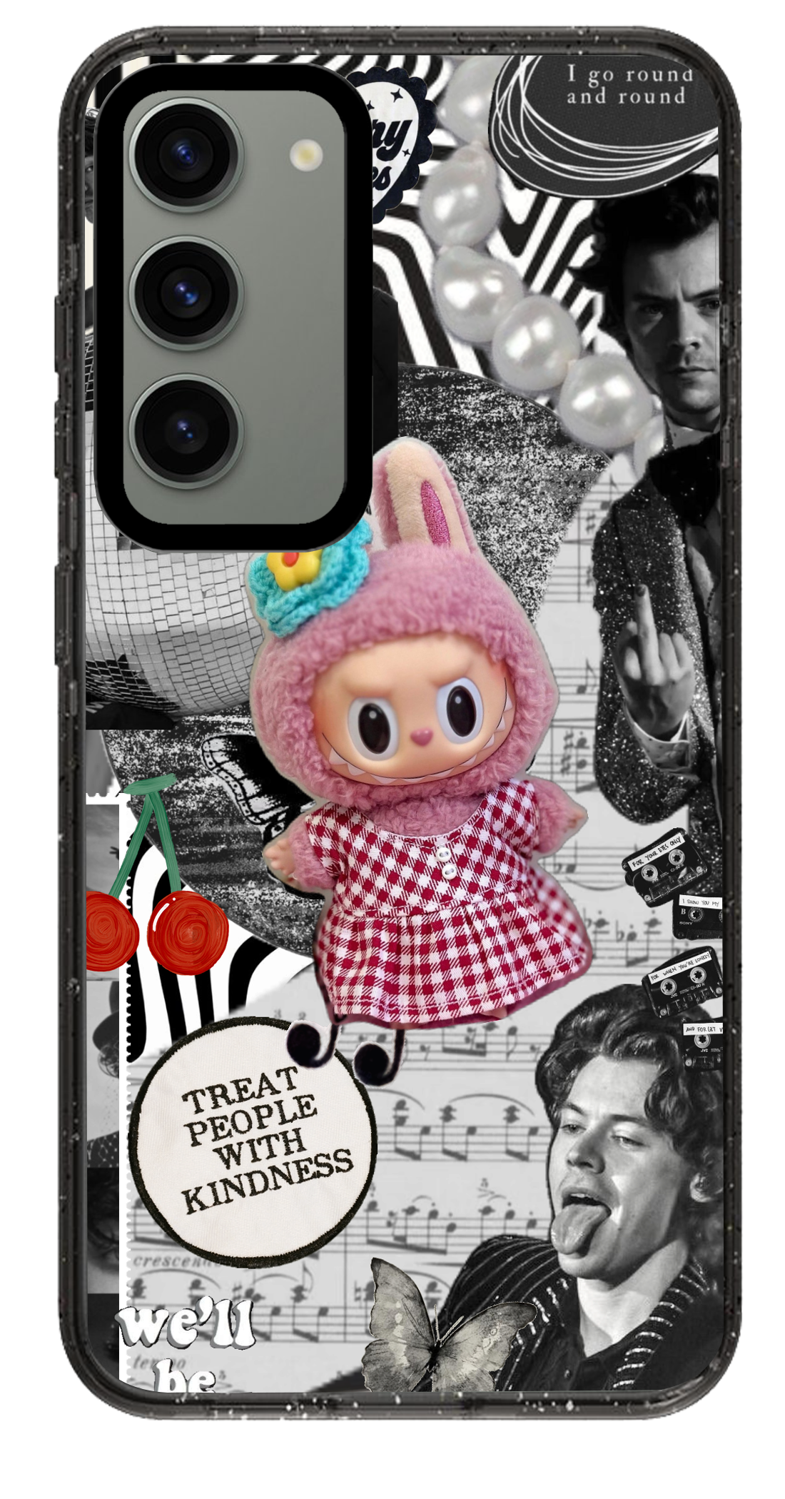 PixVoices rendered material preview - 1223 - Clear Black Samsung Case