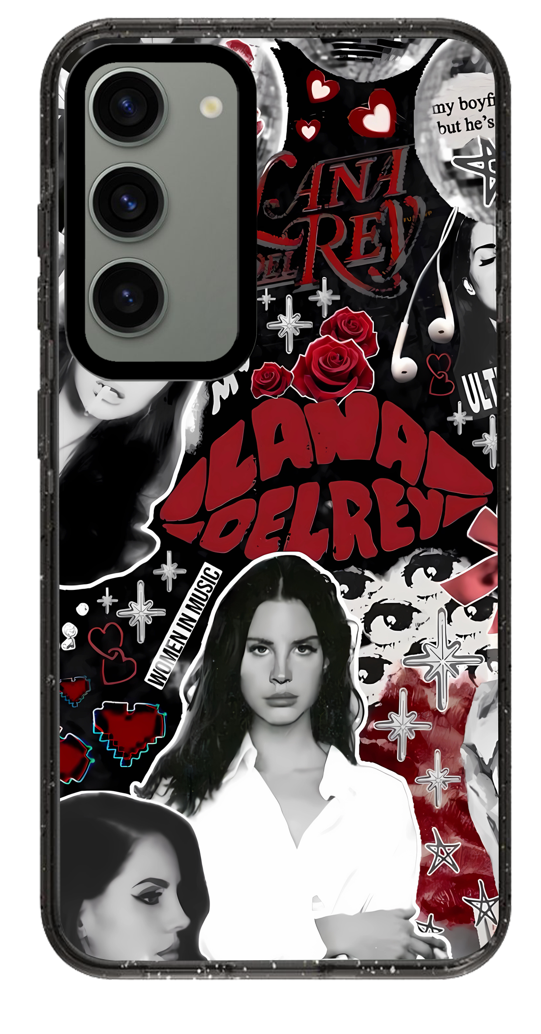 PixVoices rendered material preview - 1304 - Clear Black Samsung Case