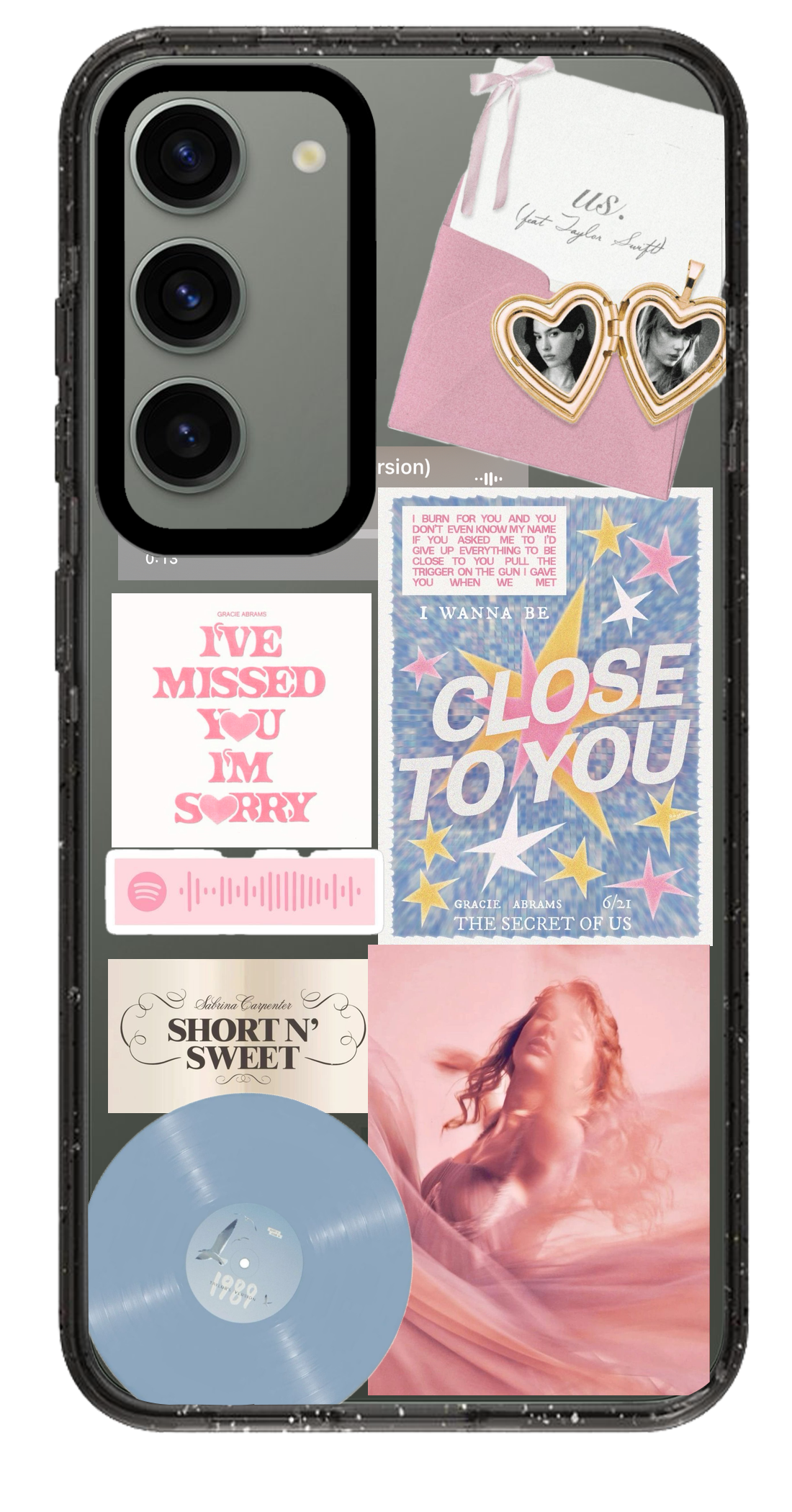 PixVoices rendered material preview - 1317 - Clear Black Samsung Case