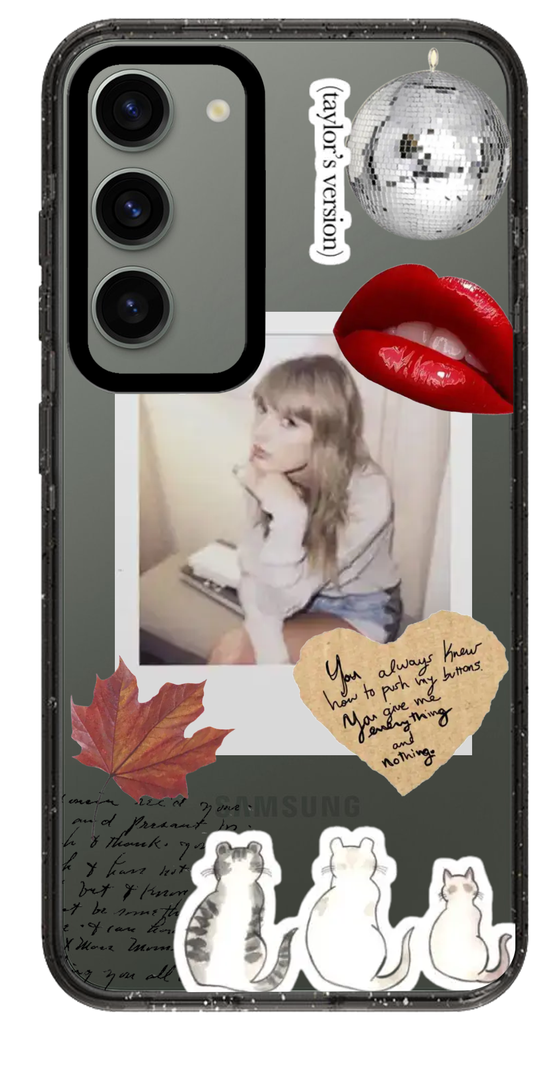 PixVoices rendered material preview - 1323 - Clear Black Samsung Case