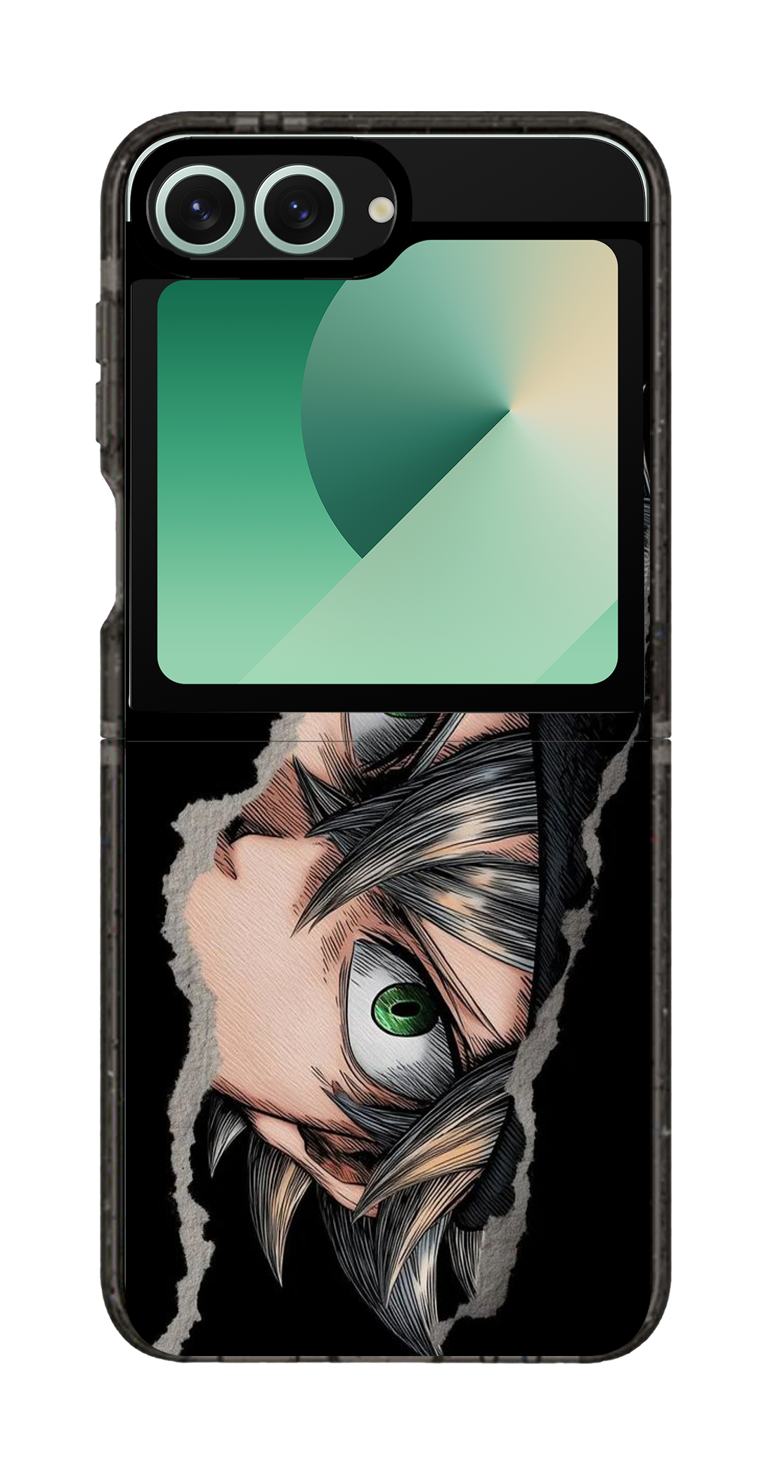 PixVoices rendered material preview - 4770 - Clear Black Galaxy Flip Case