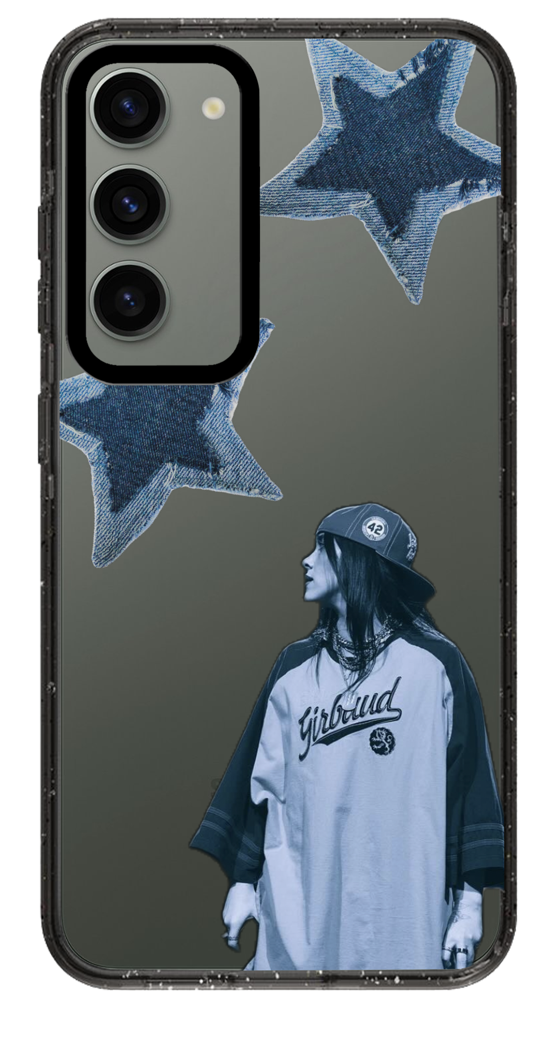 PixVoices rendered material preview - 4839 - Clear Black Samsung Case
