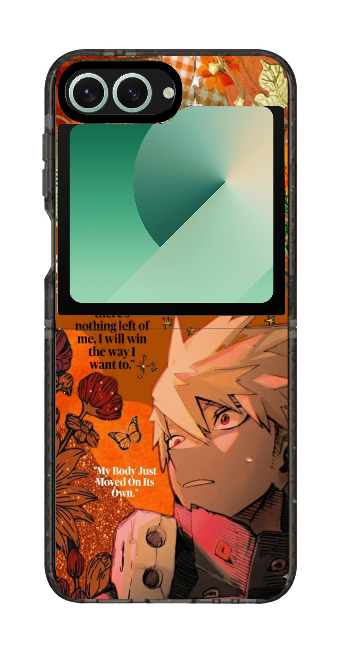 PixVoices rendered material preview - 4853 - Clear Black Galaxy Flip Case