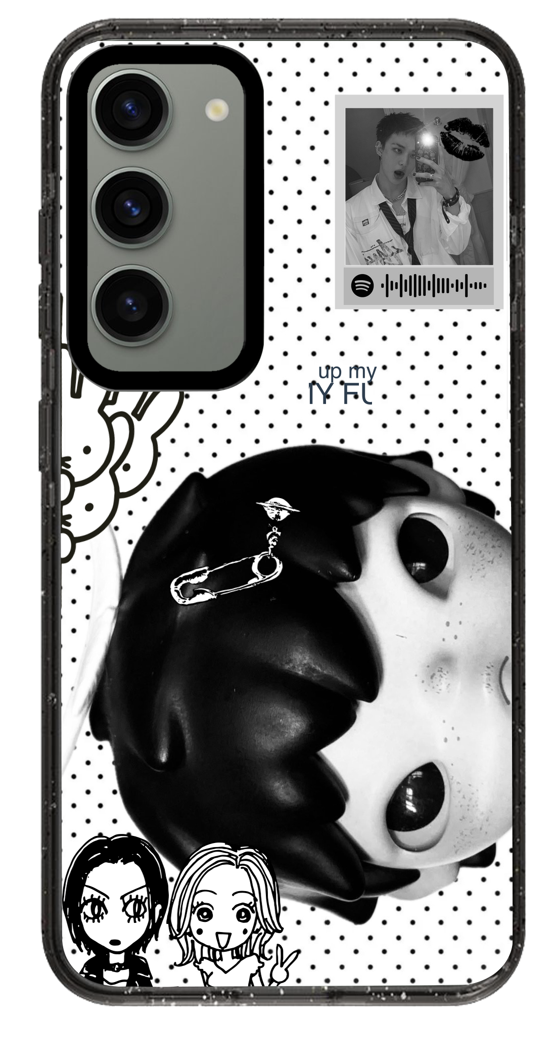 PixVoices rendered material preview - 4874 - Clear Black Samsung Case