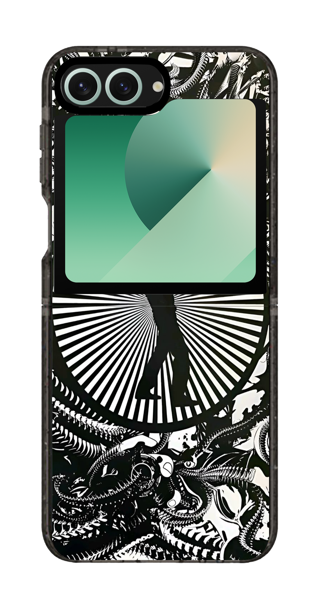 PixVoices rendered material preview - 4954 - Clear Black Galaxy Flip Case