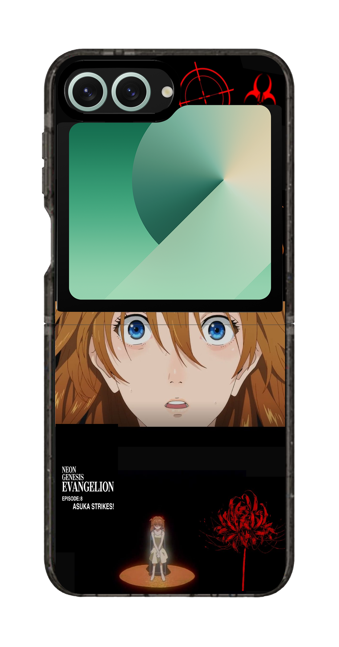 PixVoices rendered material preview - 5015 - Clear Black Galaxy Flip Case