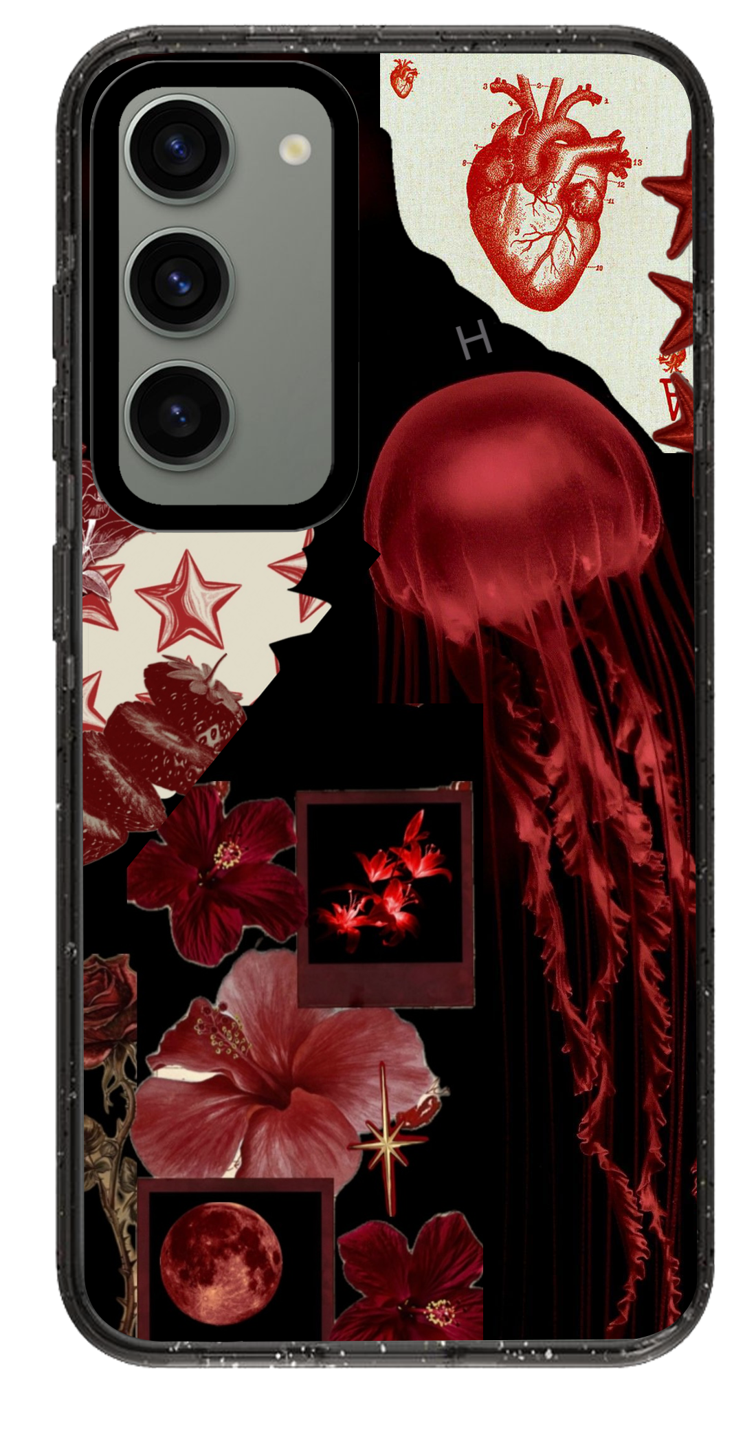 PixVoices rendered material preview - 5077 - Clear Black Samsung Case