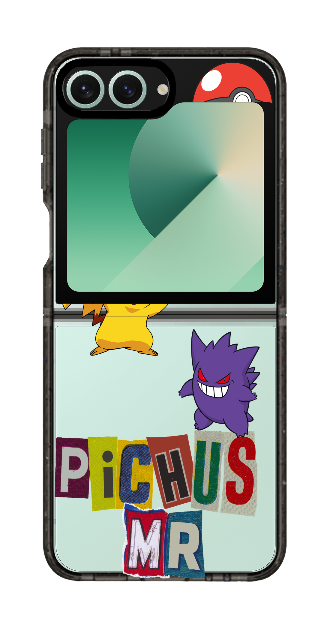 PixVoices rendered material preview - 5128 - Clear Black Galaxy Flip Case