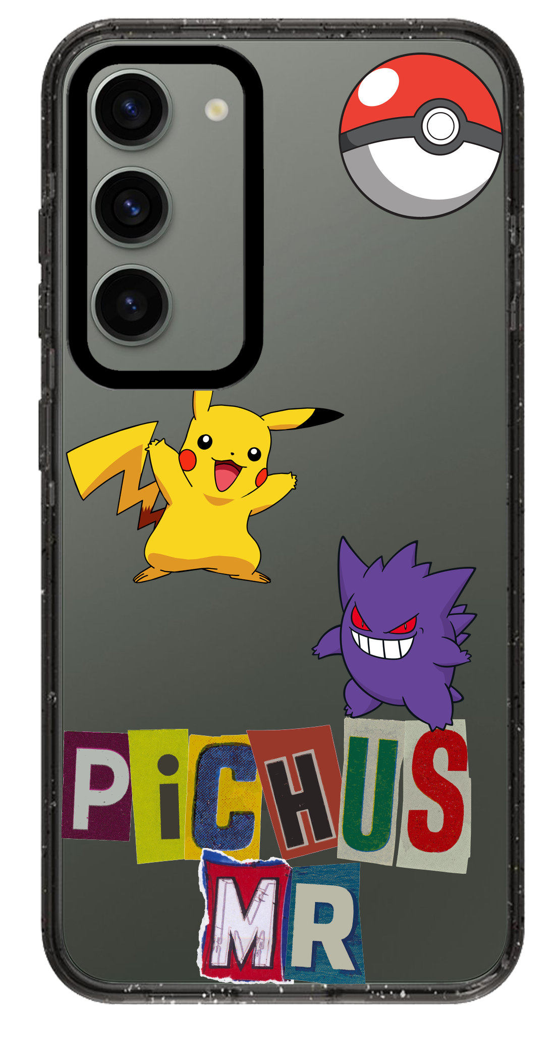 PixVoices rendered material preview - 5128 - Clear Black Samsung Case