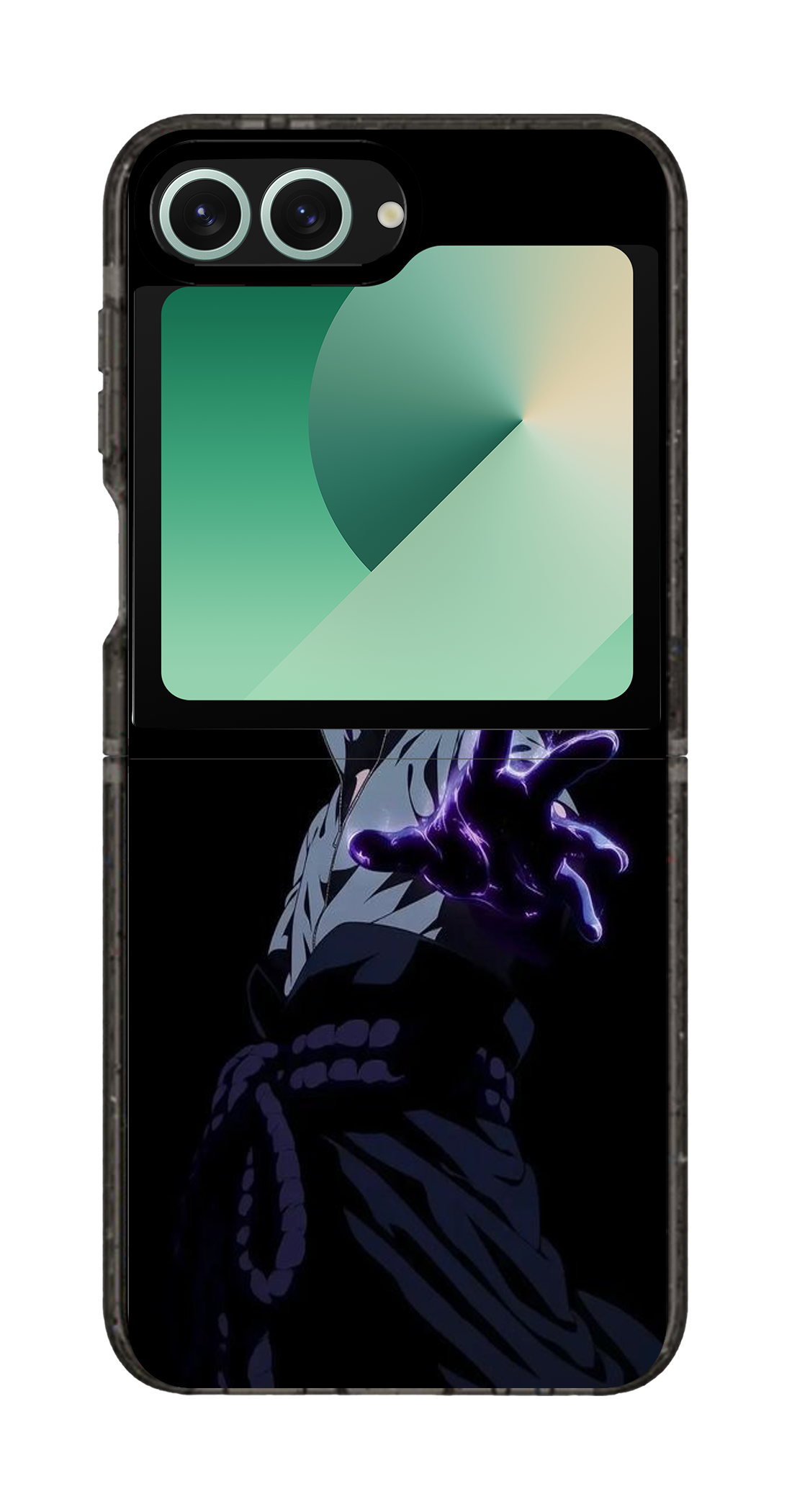 PixVoices rendered material preview - 5132 - Clear Black Galaxy Flip Case