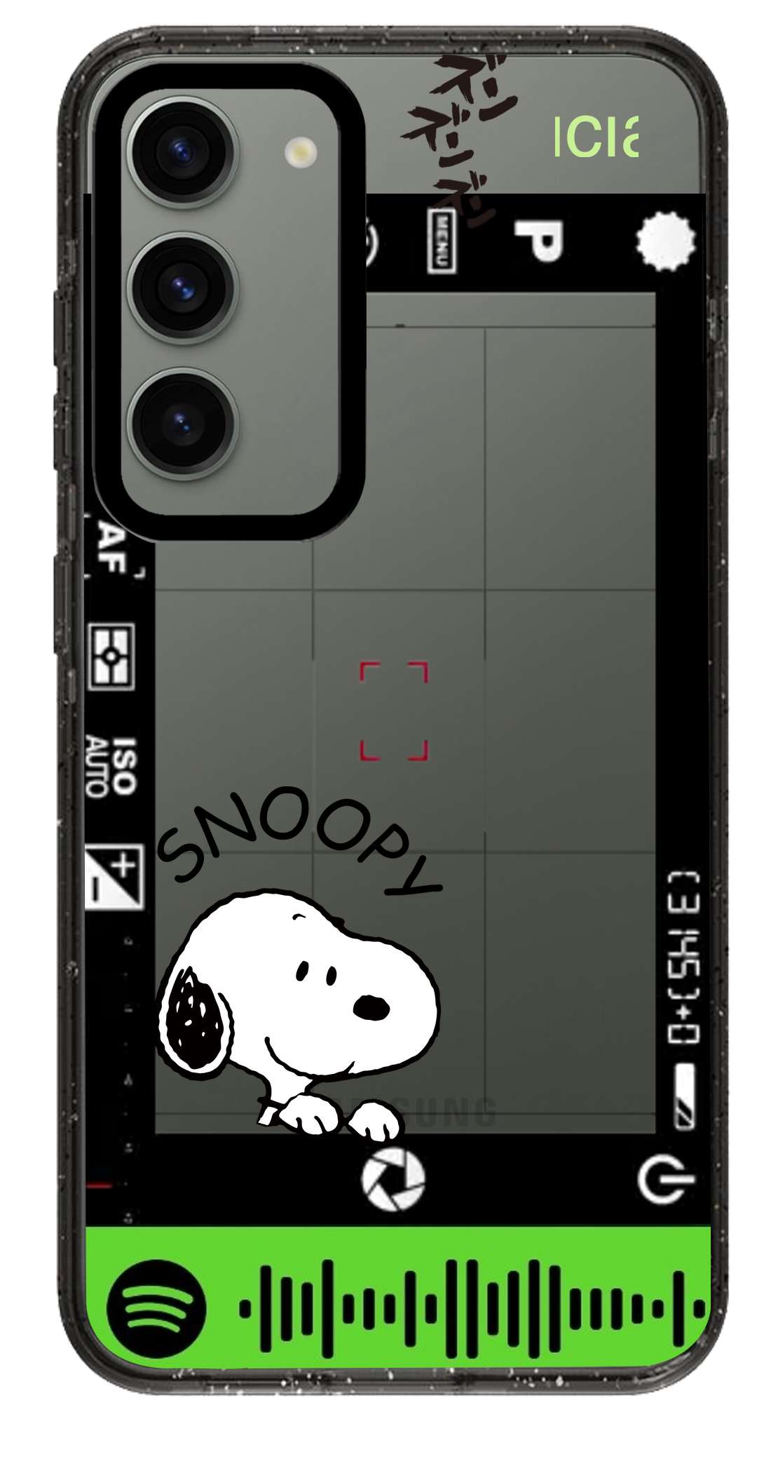 PixVoices rendered material preview - 5151 - Clear Black Samsung Case
