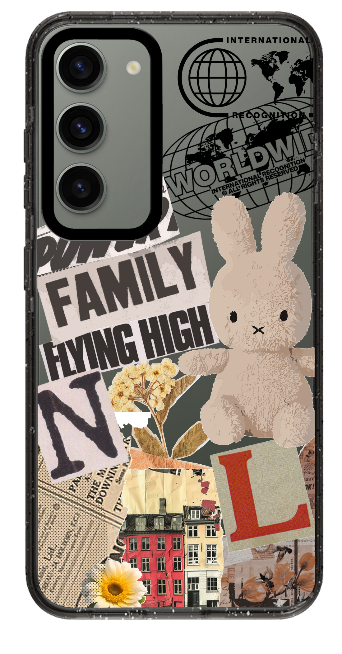 PixVoices rendered material preview - 5174 - Clear Black Samsung Case
