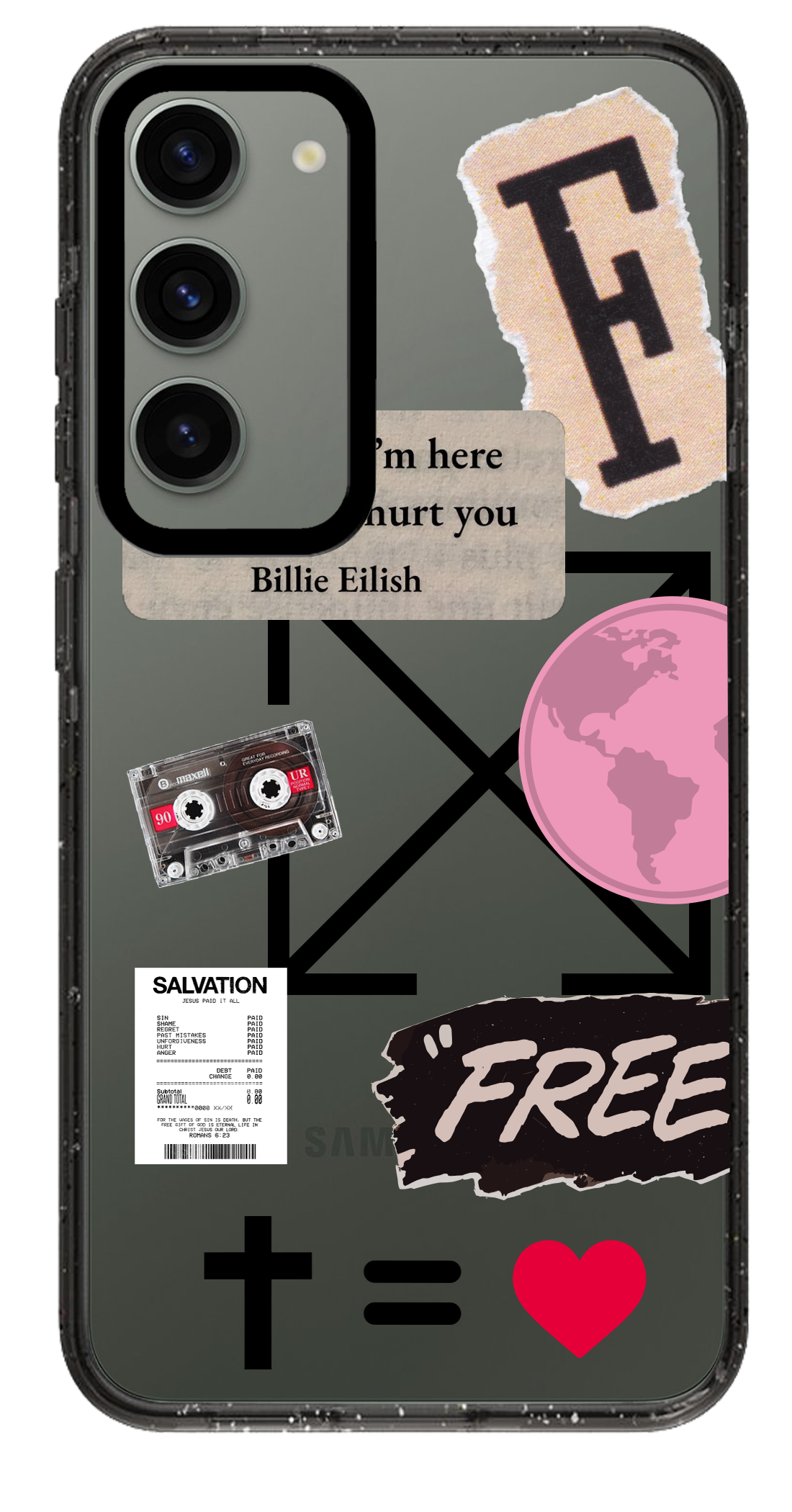 PixVoices rendered material preview - 5211 - Clear Black Samsung Case