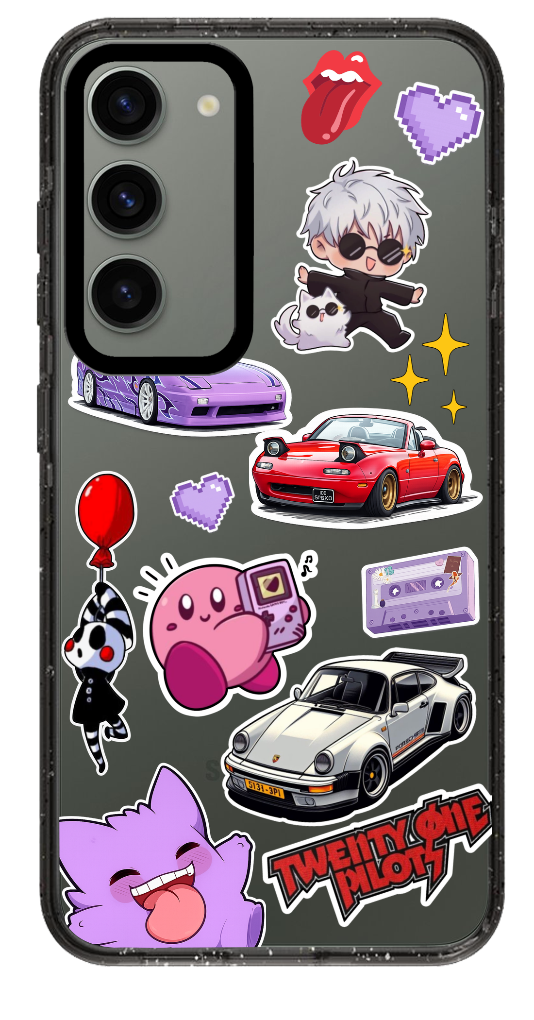 PixVoices rendered material preview - 5212 - Clear Black Samsung Case