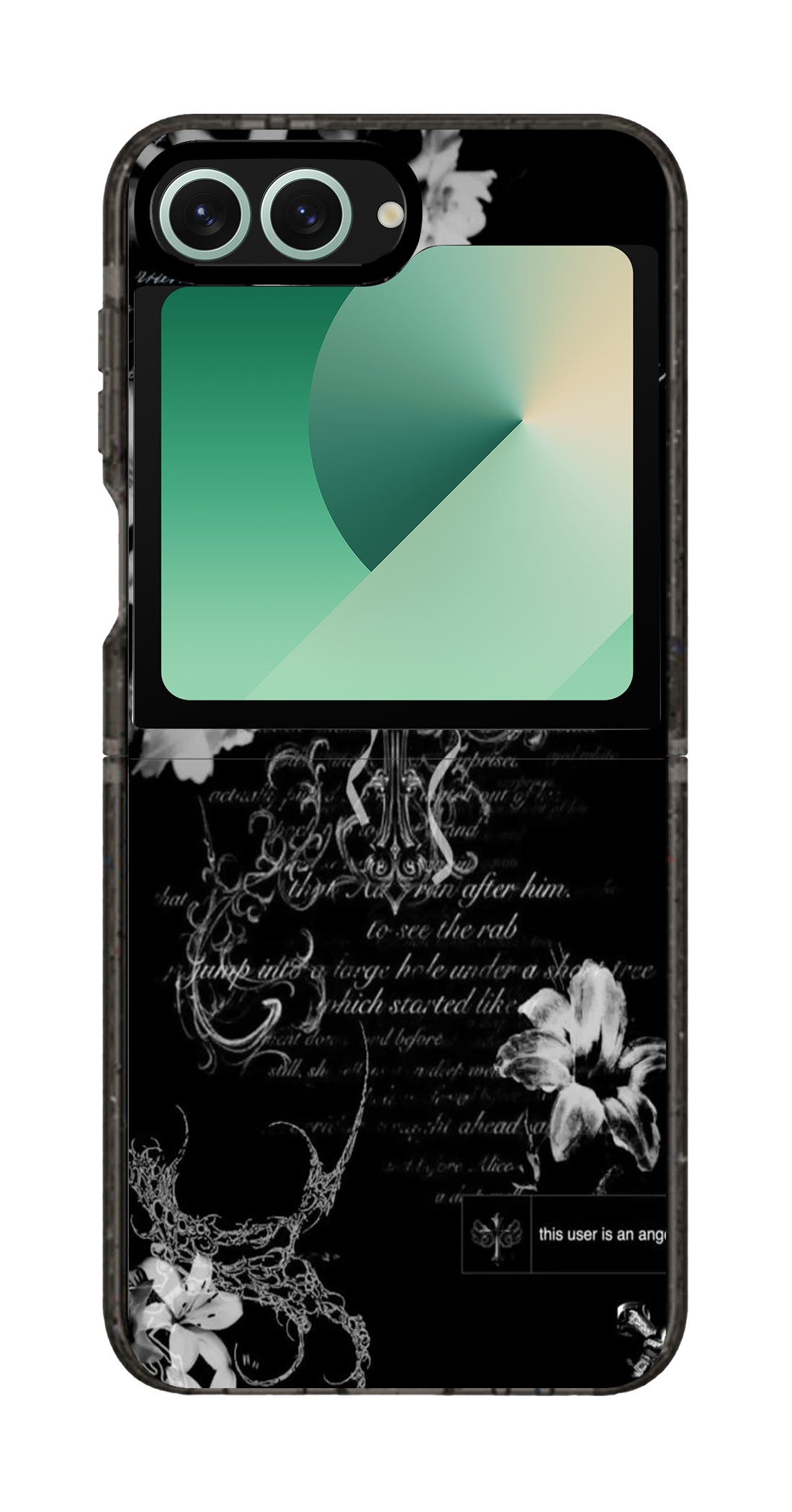 PixVoices rendered material preview - 5264 - Clear Black Galaxy Flip Case