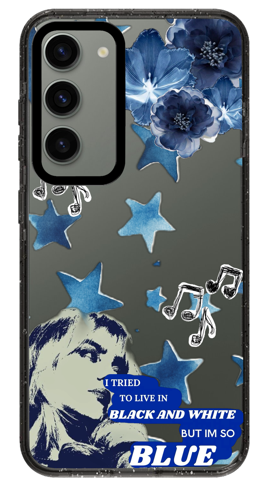 PixVoices rendered material preview - 5266 - Clear Black Samsung Case
