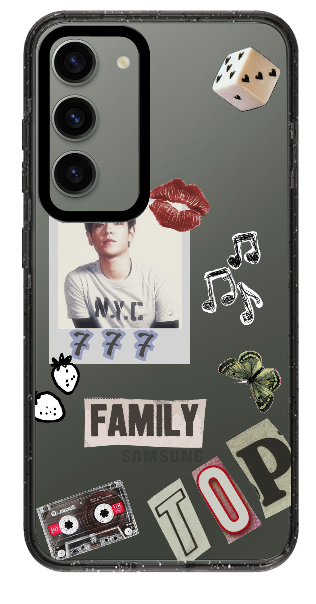 PixVoices rendered material preview - 5392 - Clear Black Samsung Case